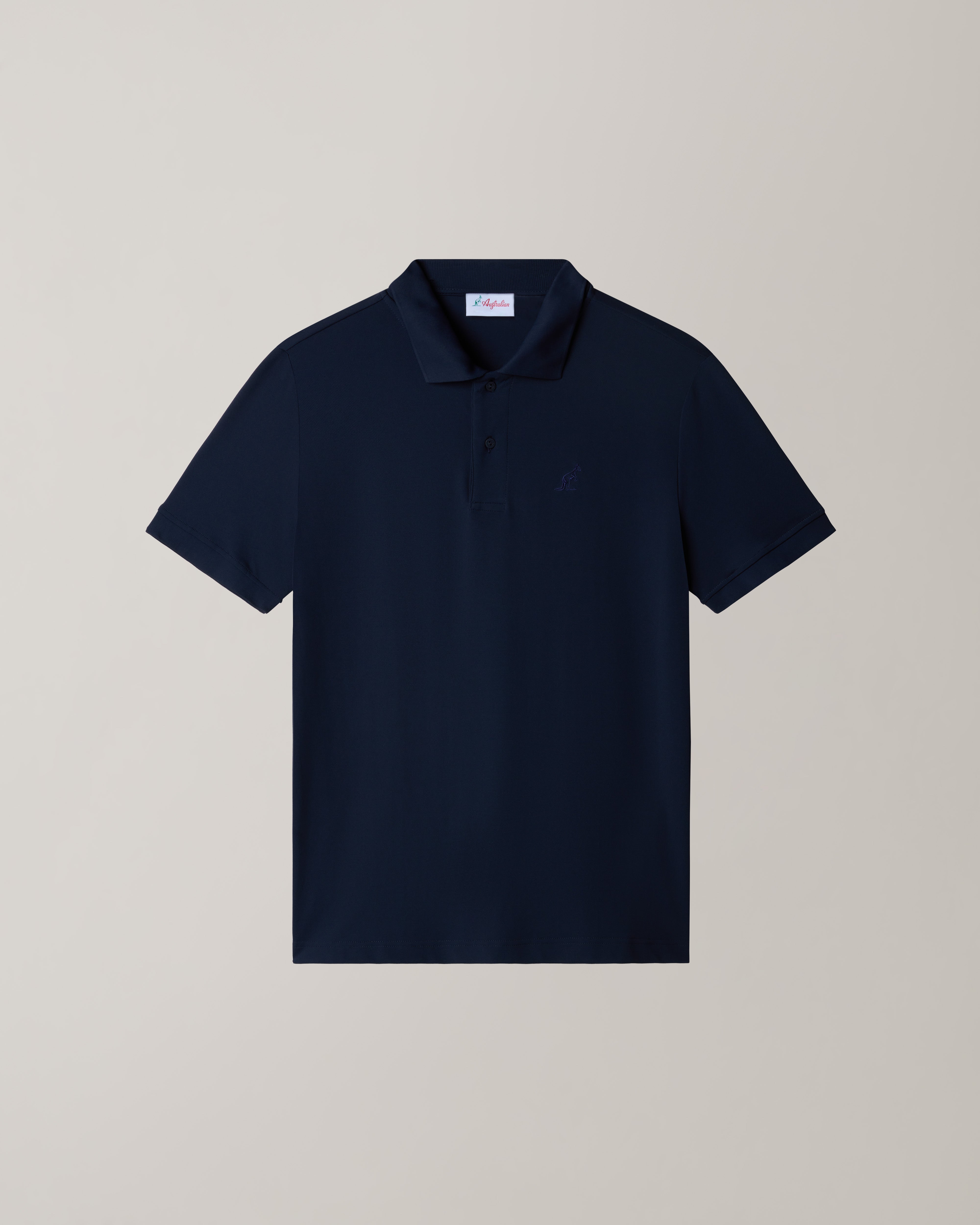 australian-essential-polo-shirt-blu-navy-in-piquet-tecnico image 1
