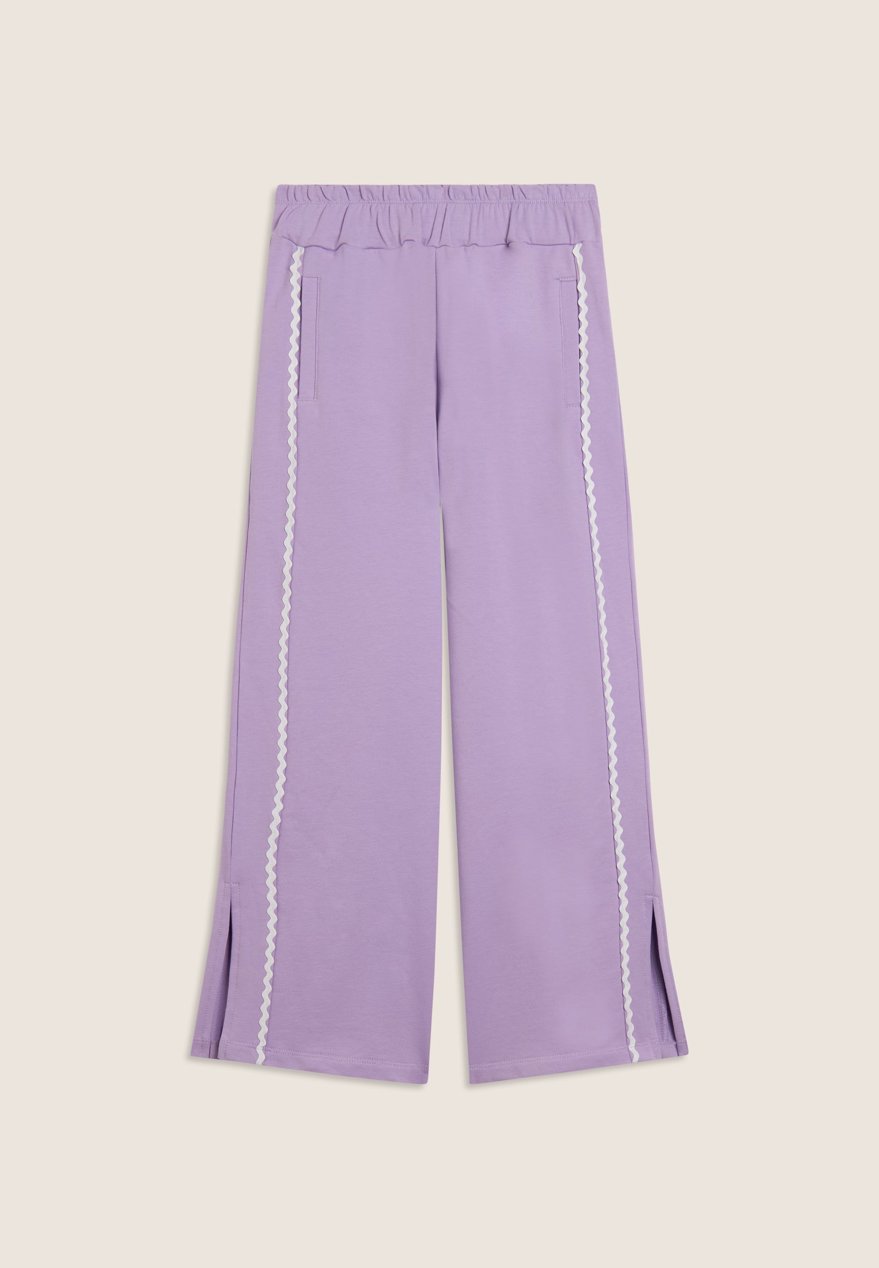 freddy-pantaloni-wide-leg-bambina-e-ragazza-in-french-terry-con-nastro-decorativ image 5