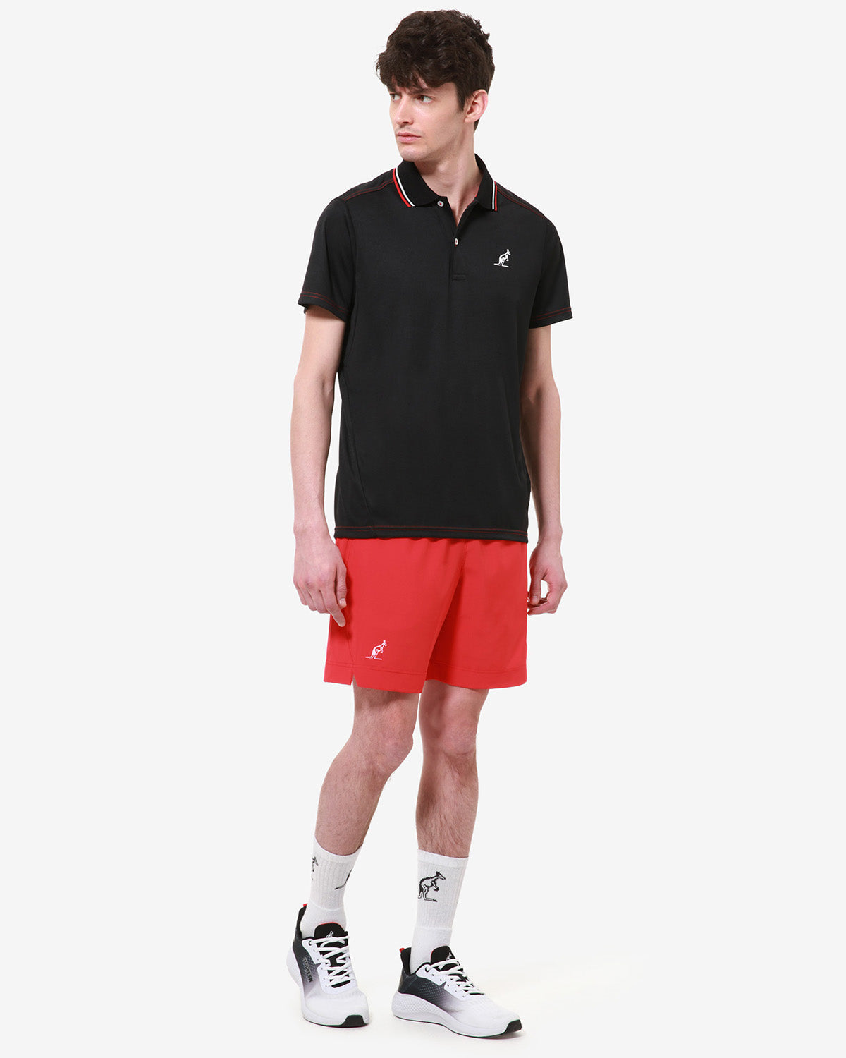 australian-slam-short-short-tennis-uomo-rosso-vivo image 2