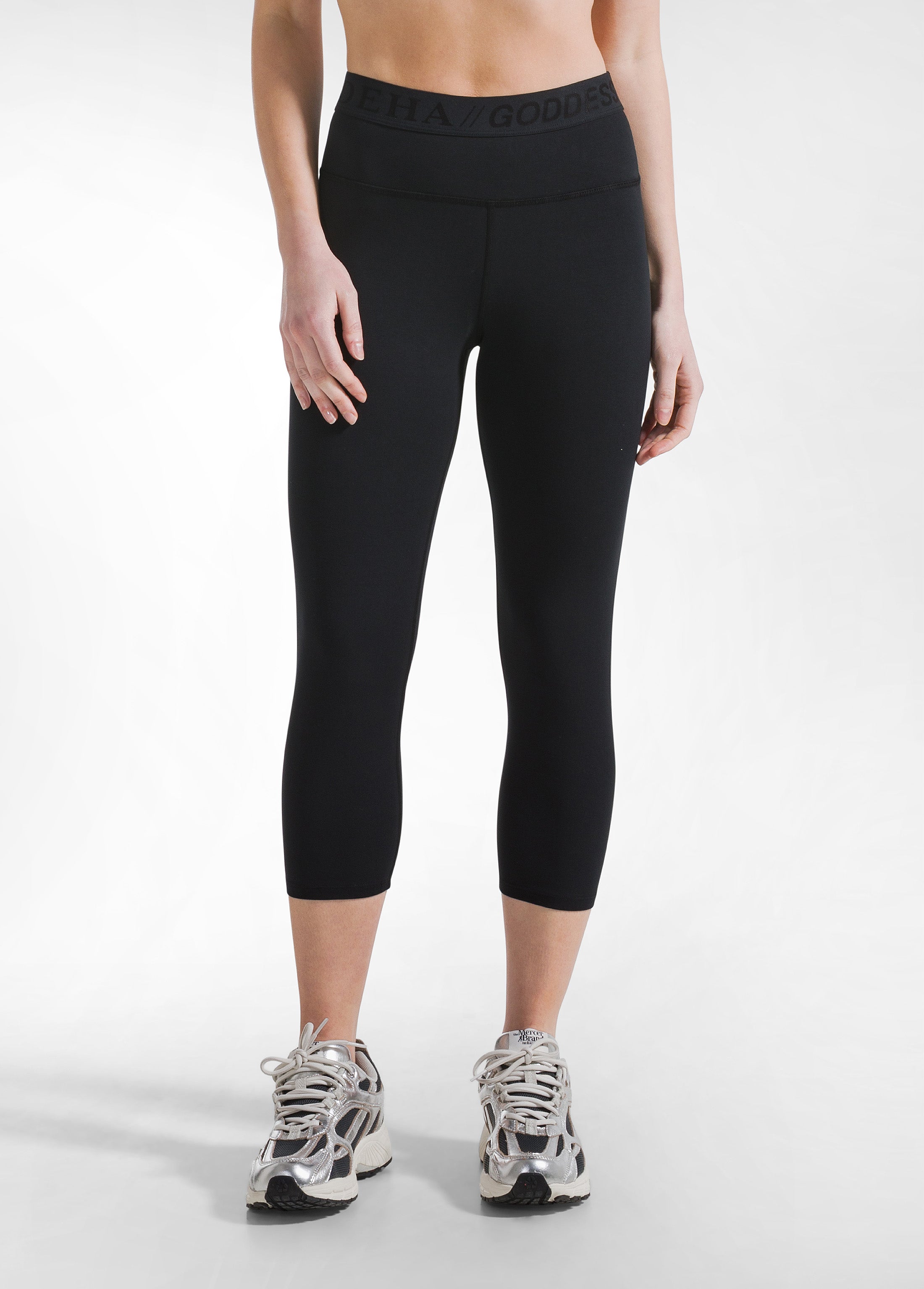 deha-leggings-stretch-7-8-nero-tinta-unita image 2