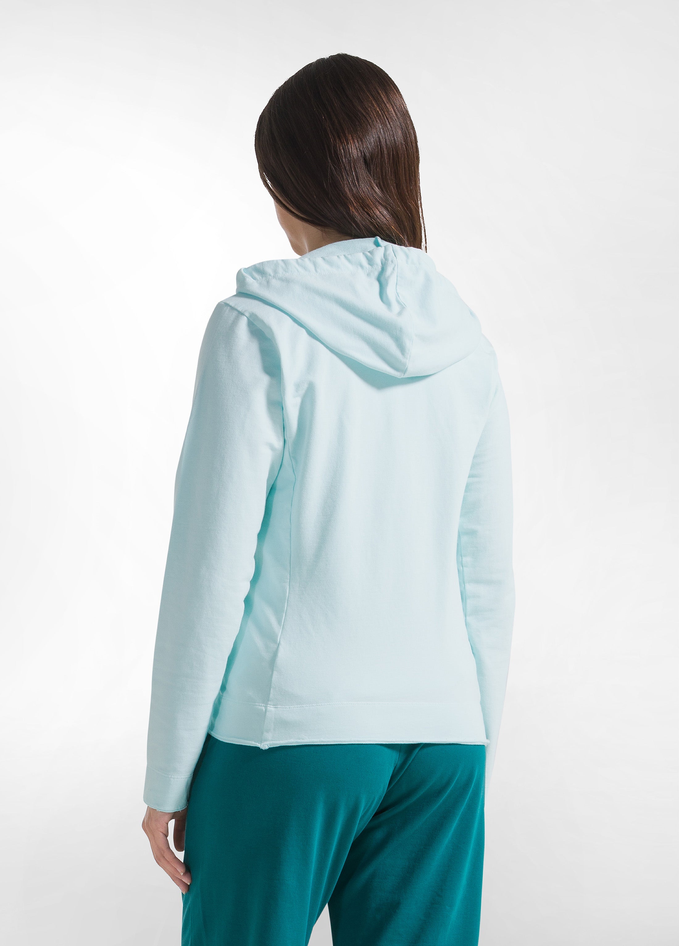 deha-d42520-felpa-core-leggera-con-zip-e-cappuccio-blu image 2
