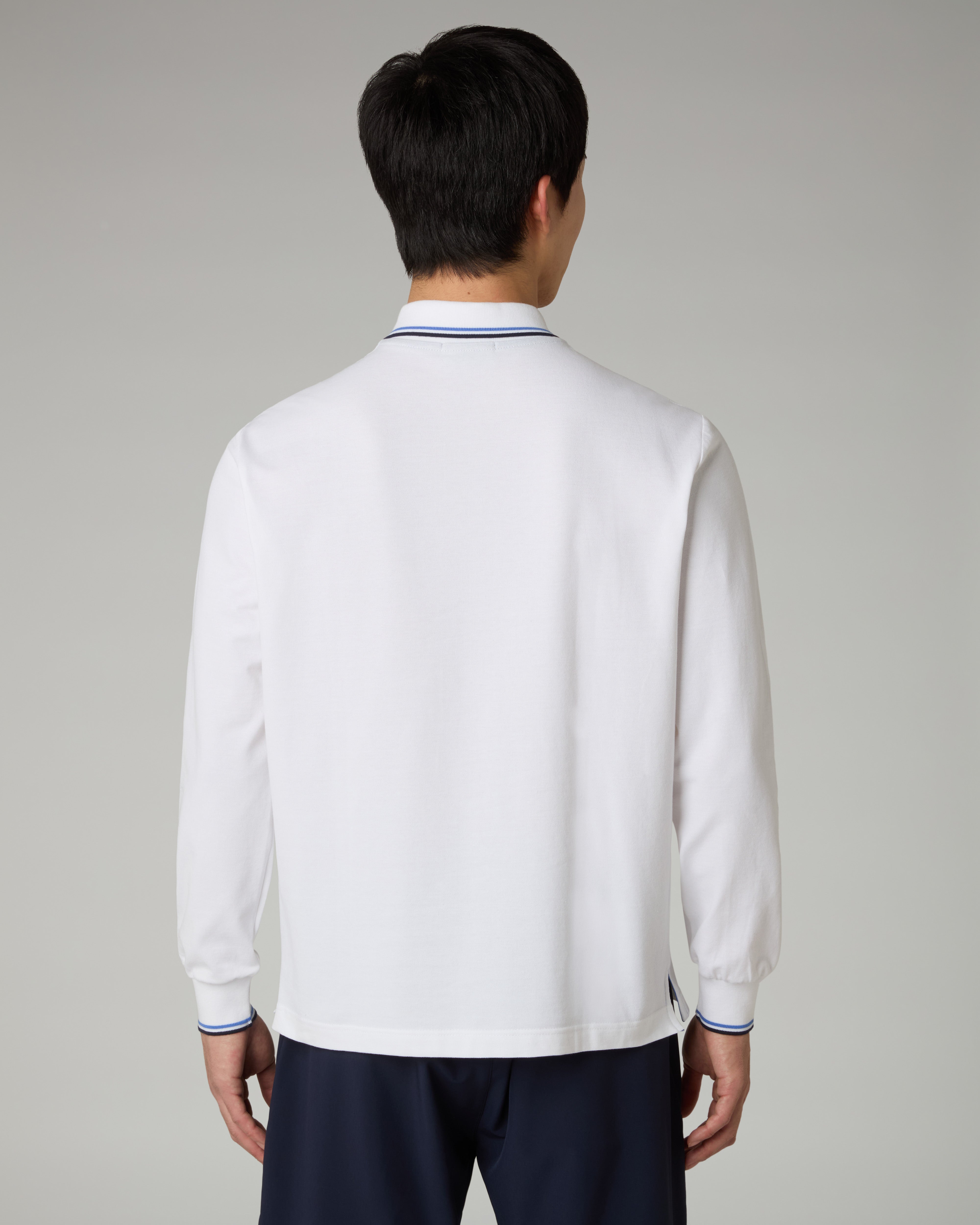 australian-long-sleeves-polo-shirt-manica-lunga-piquet image 3