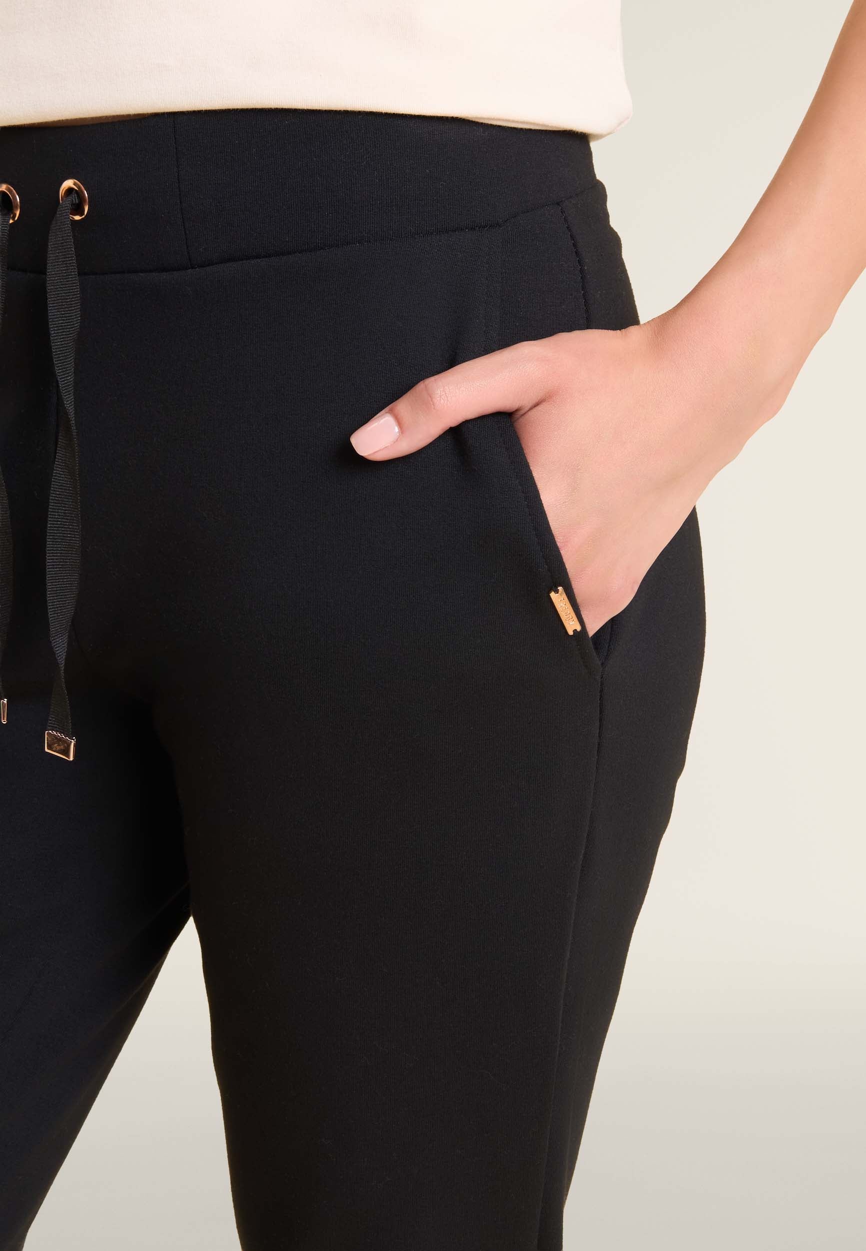 freddy-pantaloni-donna-dritti-in-felpa-garzata-modal-elasticizzata image 4
