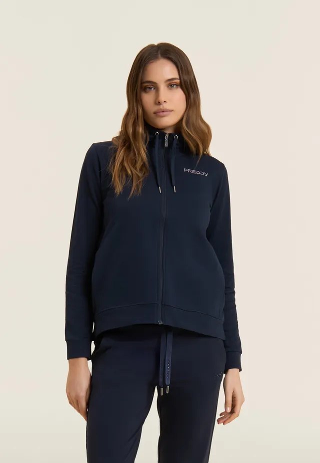 freddy-felpa-comfort-fit-collo-alto-con-zip-e-logo-freddy image 1