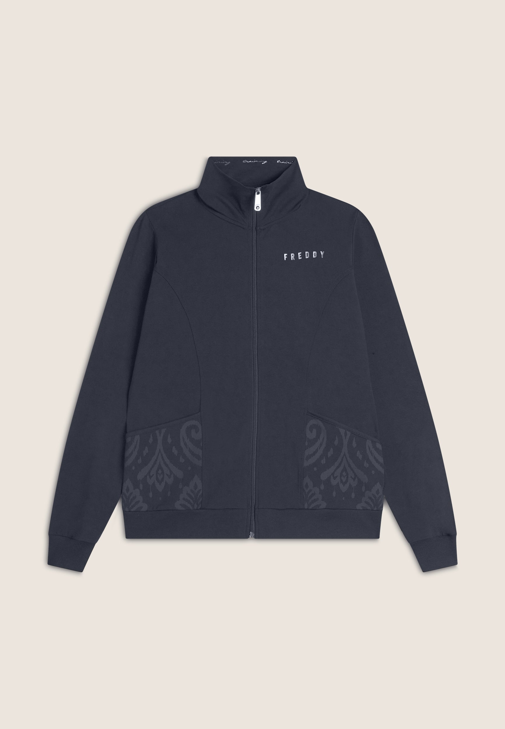 freddy-felpa-zip-leggera-collo-alto-dettagli-floreali image 8