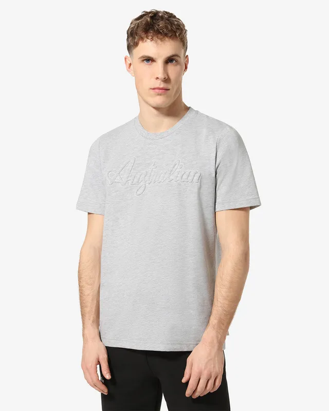 australian-3d-logo-t-shirt-maglietta-cotone-grigio-melange-regular-fit image 1