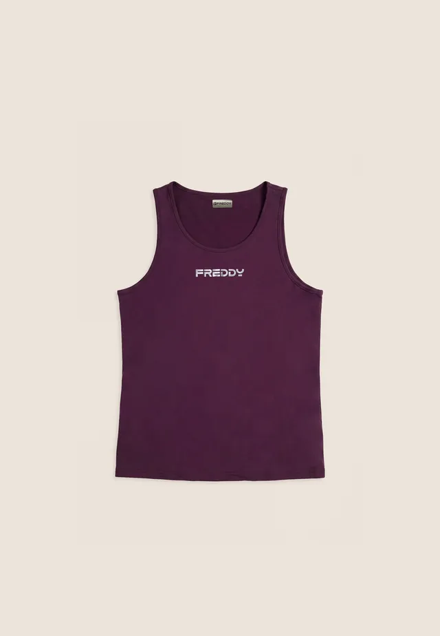 freddy-canotta-donna-sportiva-quick-dry-logo-metallizzato image 1