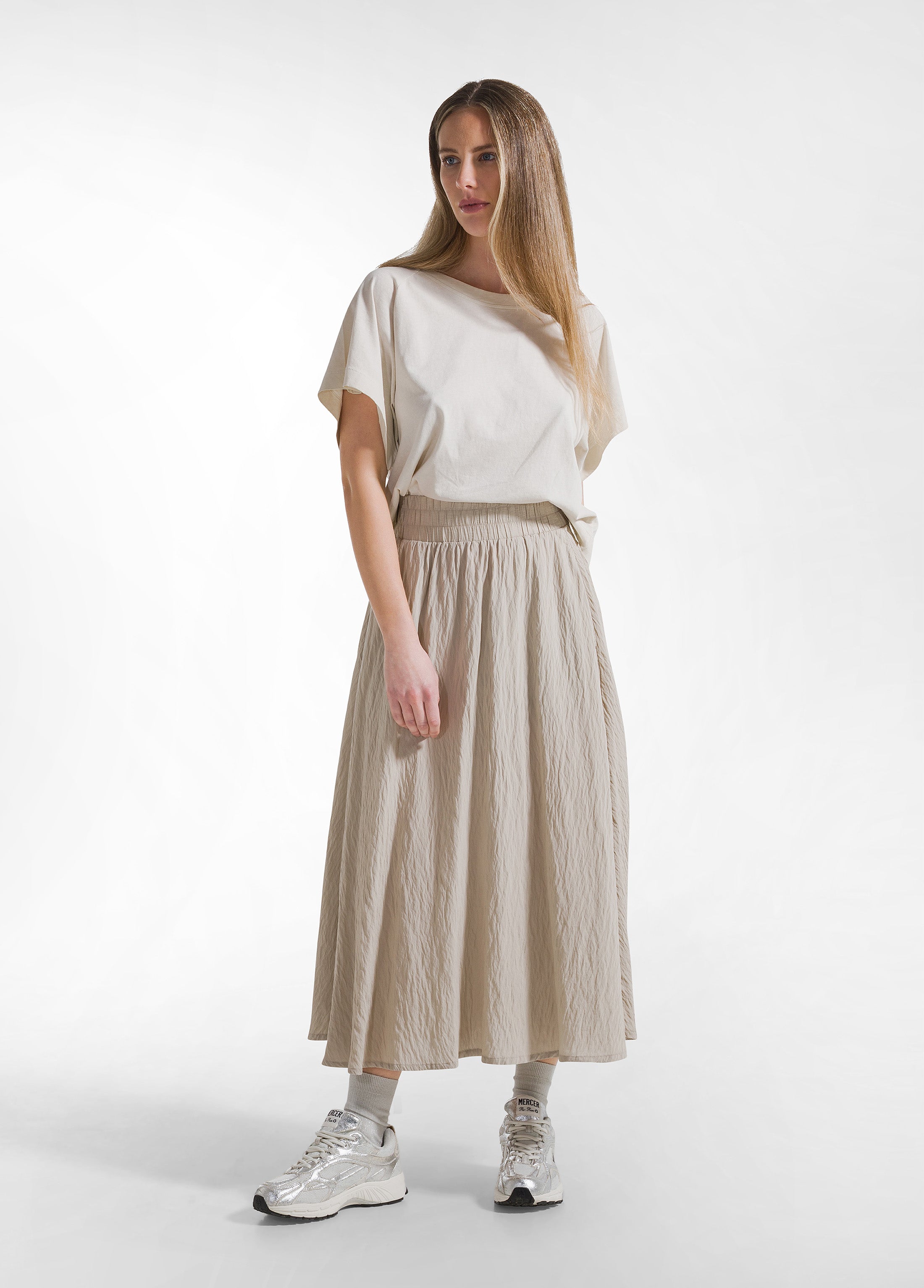 deha-t-shirt-effetto-sfumato-cotone-organico-beige-t-shirt-donna image 4