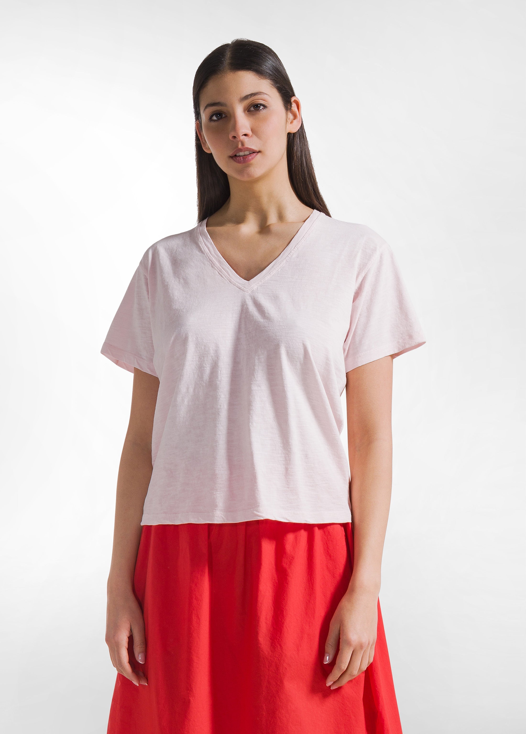 deha-t-shirt-flamm-scollo-ampio-rosa-d42515 image 1