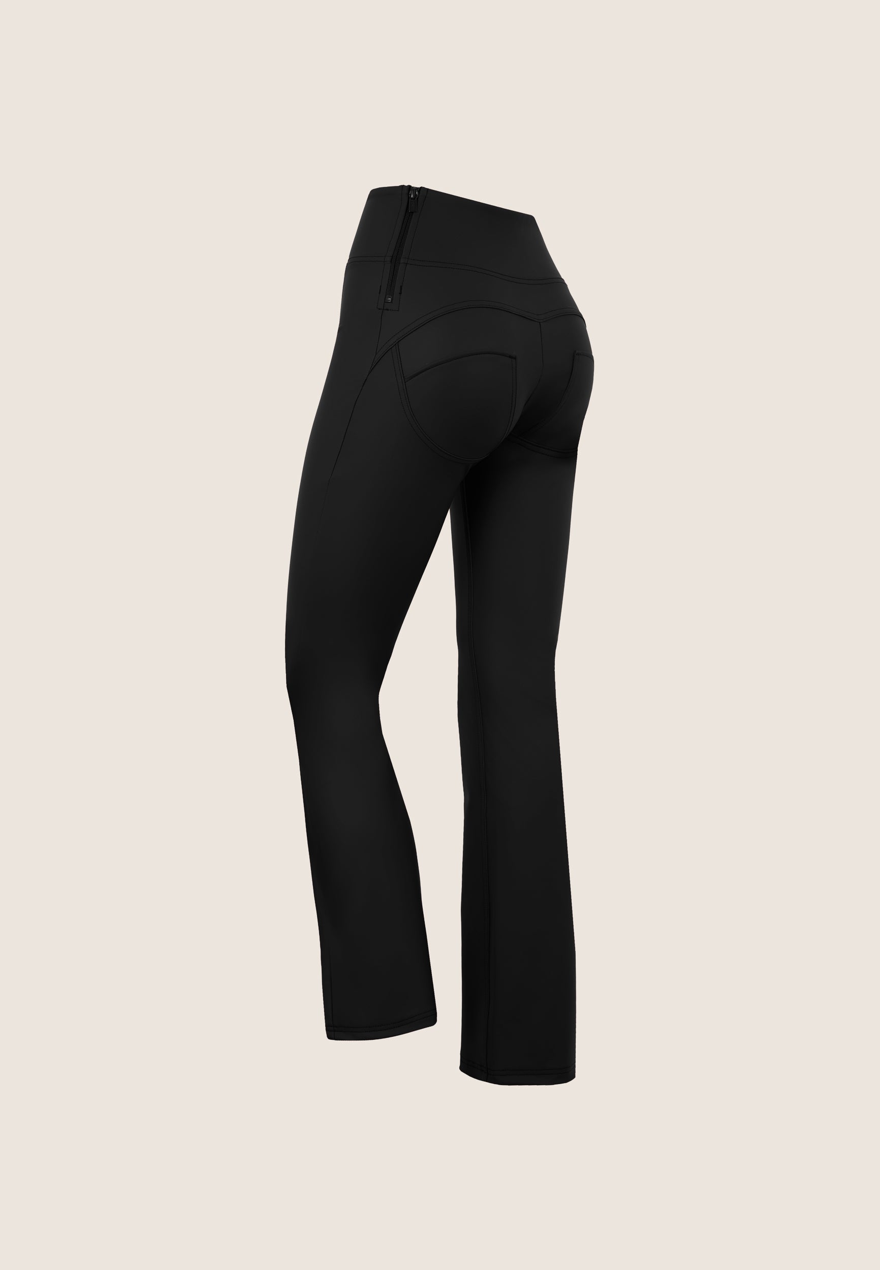 freddy-pantaloni-wr-up-bootcut-vita-alta-in-similpelle-laminata image 2