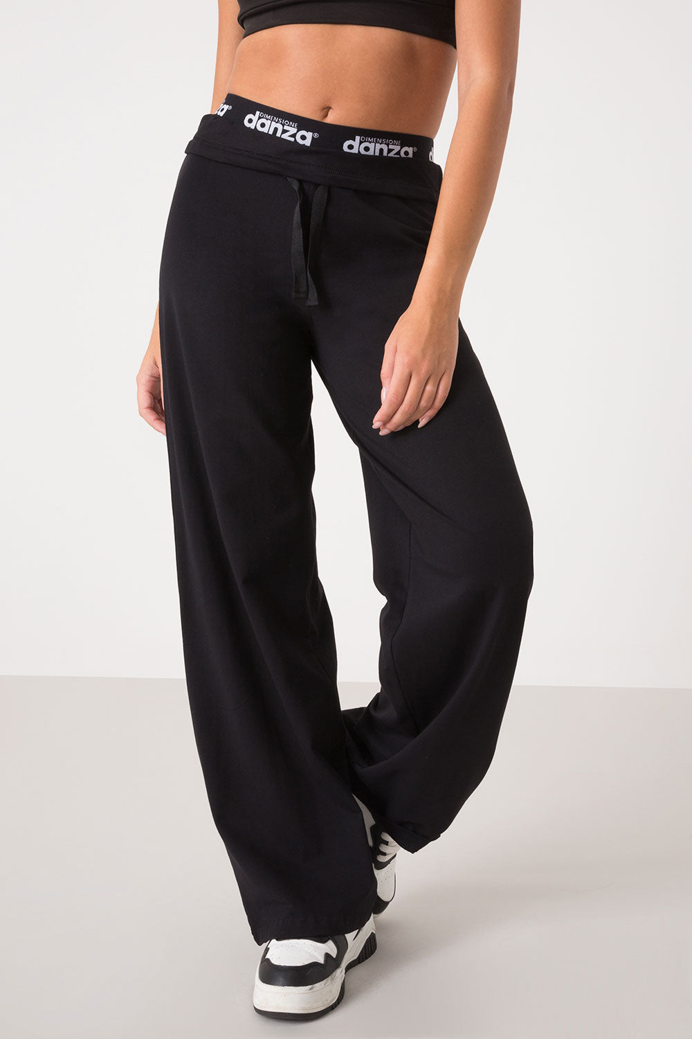 dimensione-danza-basic-pantalone-donna-in-jersey-stretch-con-elastico-jacquard image 4