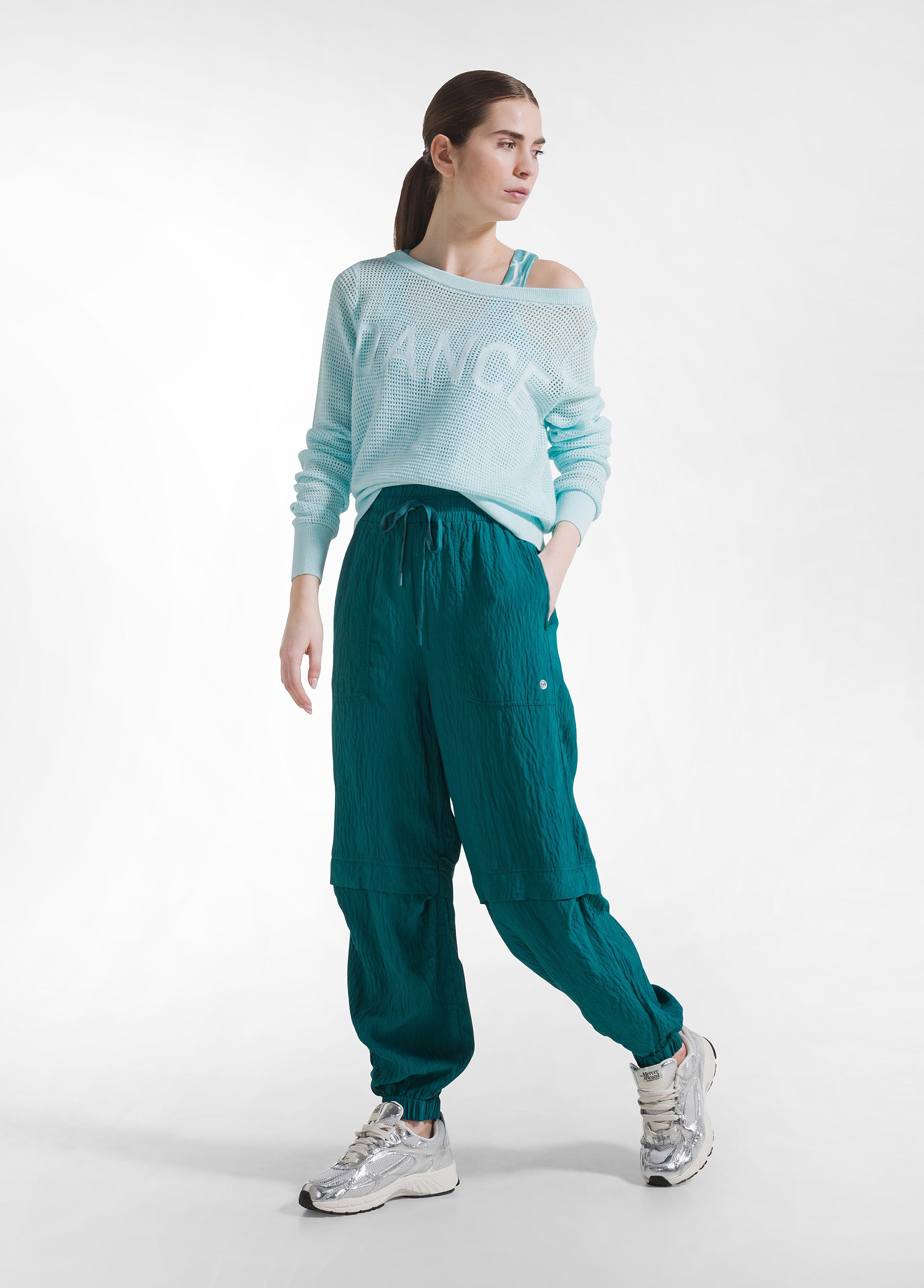 deha-d42421-maglia-in-cotone-effetto-rete-blu image 4