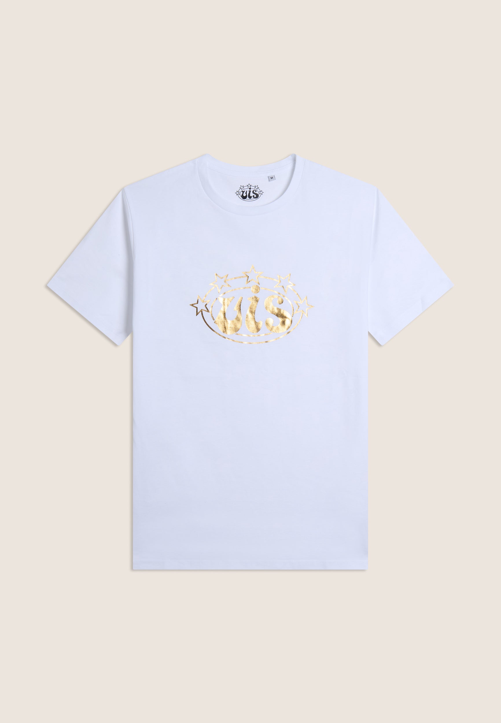 vis-by-freddy-t-shirt-uomo-girocollo-in-cotone-con-logo-oro image 4