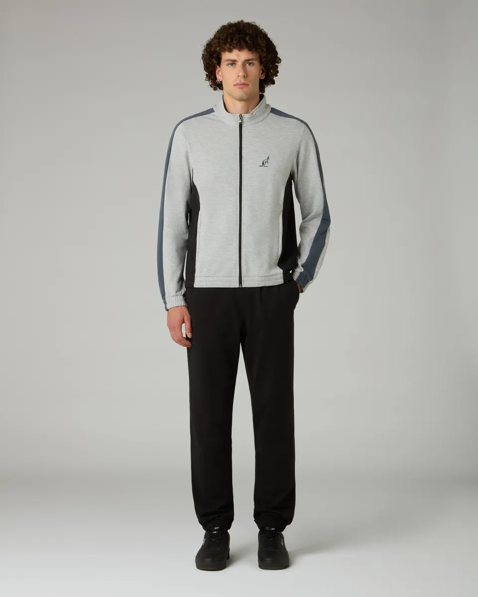australian-echo-tracksuit-tuta-in-felpa-garzata-grigio-melange-made-in-italy image 1