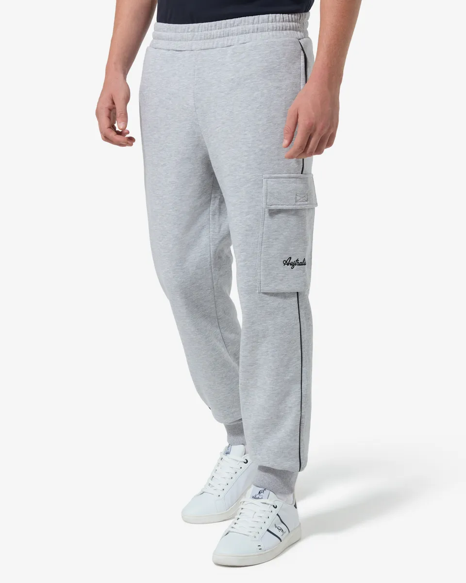 australian-pocket-track-pant-pantalone-felpa-invernale-grigio-melange image 1