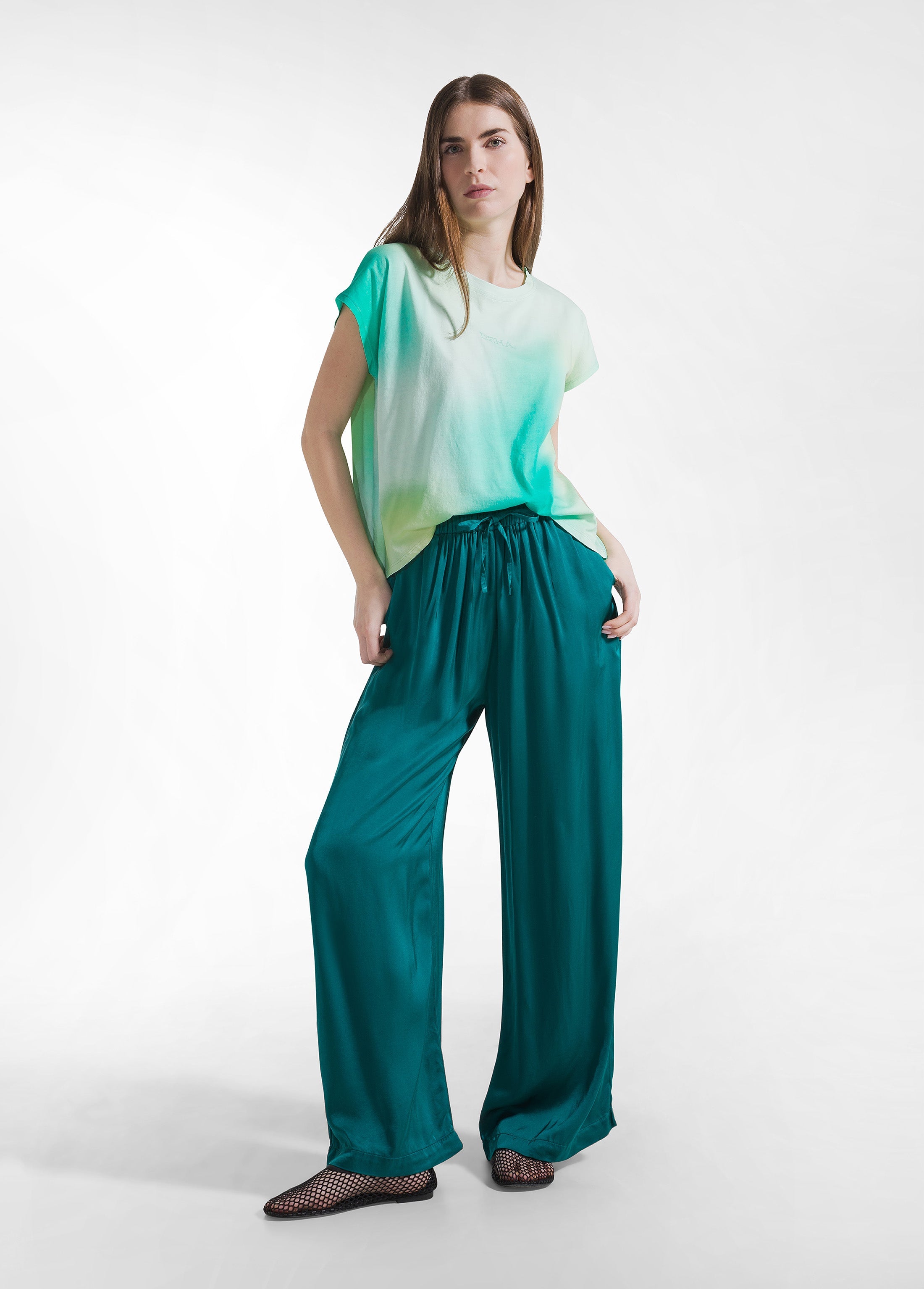 deha-t-shirt-oversize-in-cotone-organico-all-over-blu image 4