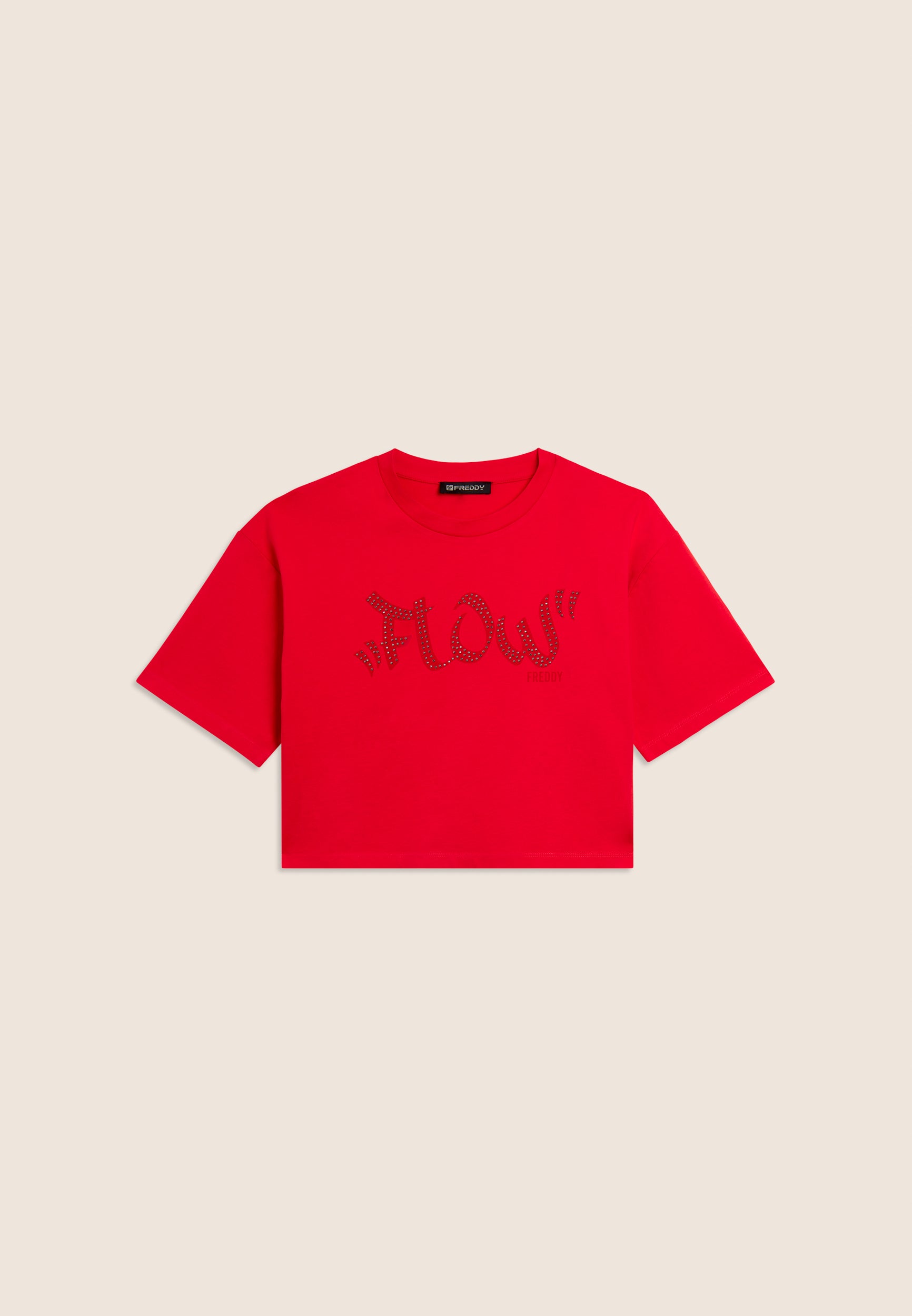 freddy-t-shirt-cropped-donna-con-grafica-flow-e-borchie image 5
