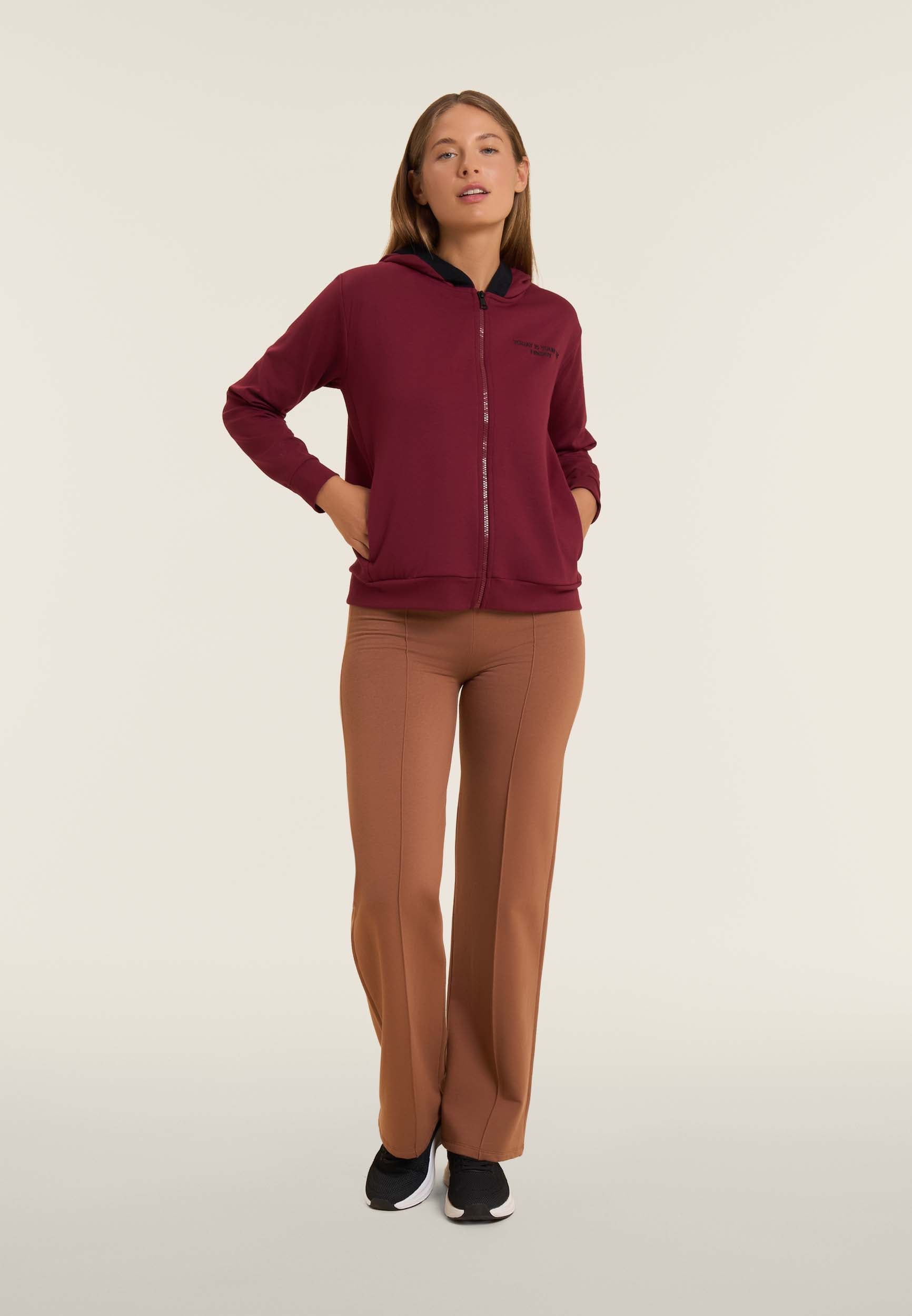 freddy-felpa-donna-full-zip-con-cappuccio-logato image 2