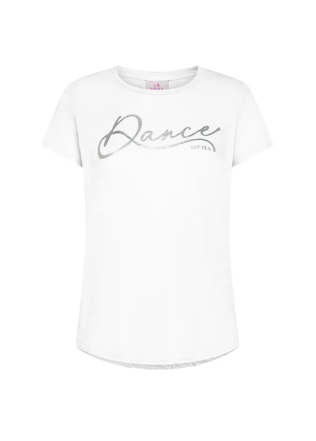 deha-t-shirt-con-stampa-in-cotone-flamm-bianco image 1