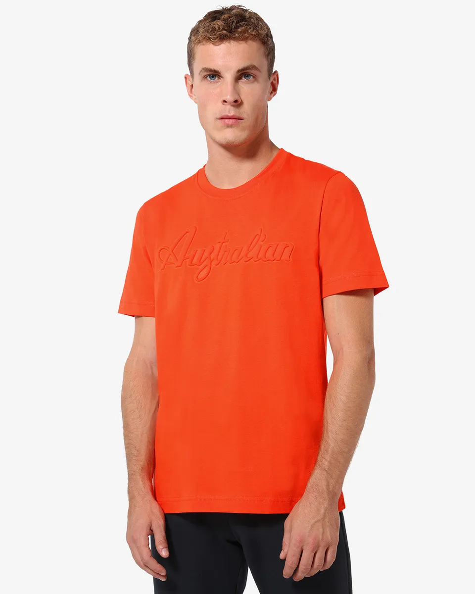 australian-3d-logo-t-shirt-maglietta-cotone-logo-in-rilievo image 1