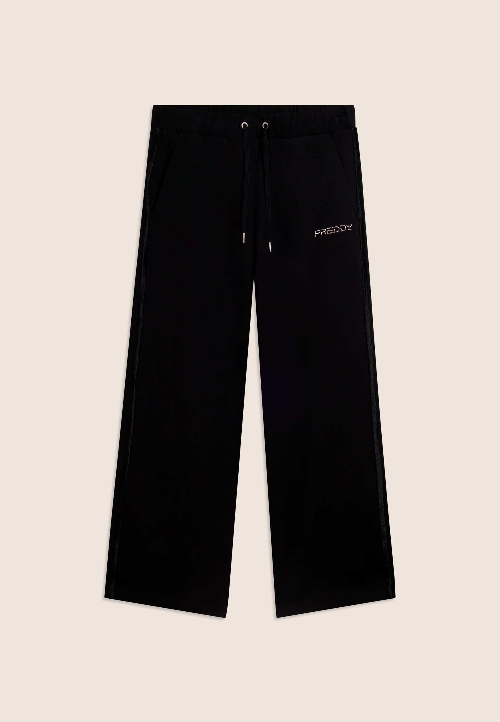 freddy-pantaloni-sportivi-cropped-comfort-wide-leg-jersey-cotone image 6