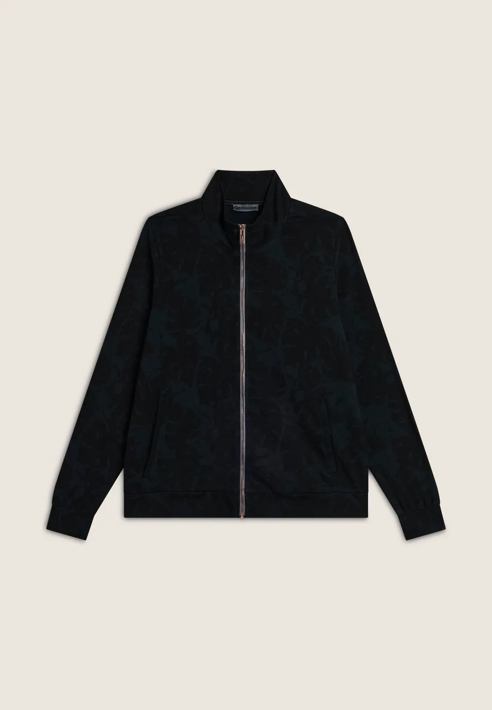 freddy-felpa-donna-collo-alto-zip-oro-100-cotone image 1
