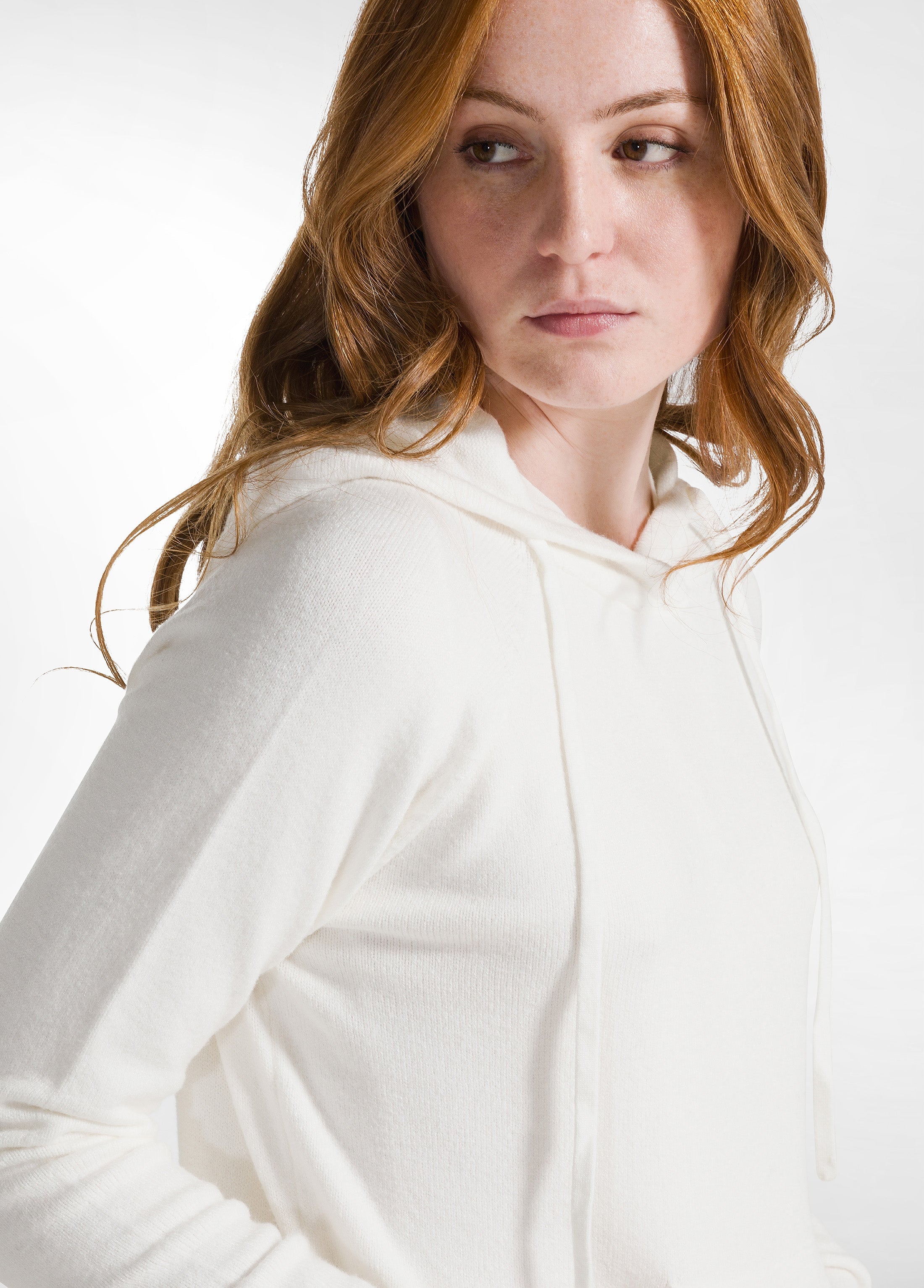 deha-pullover-con-cappuccio-bianco image 3