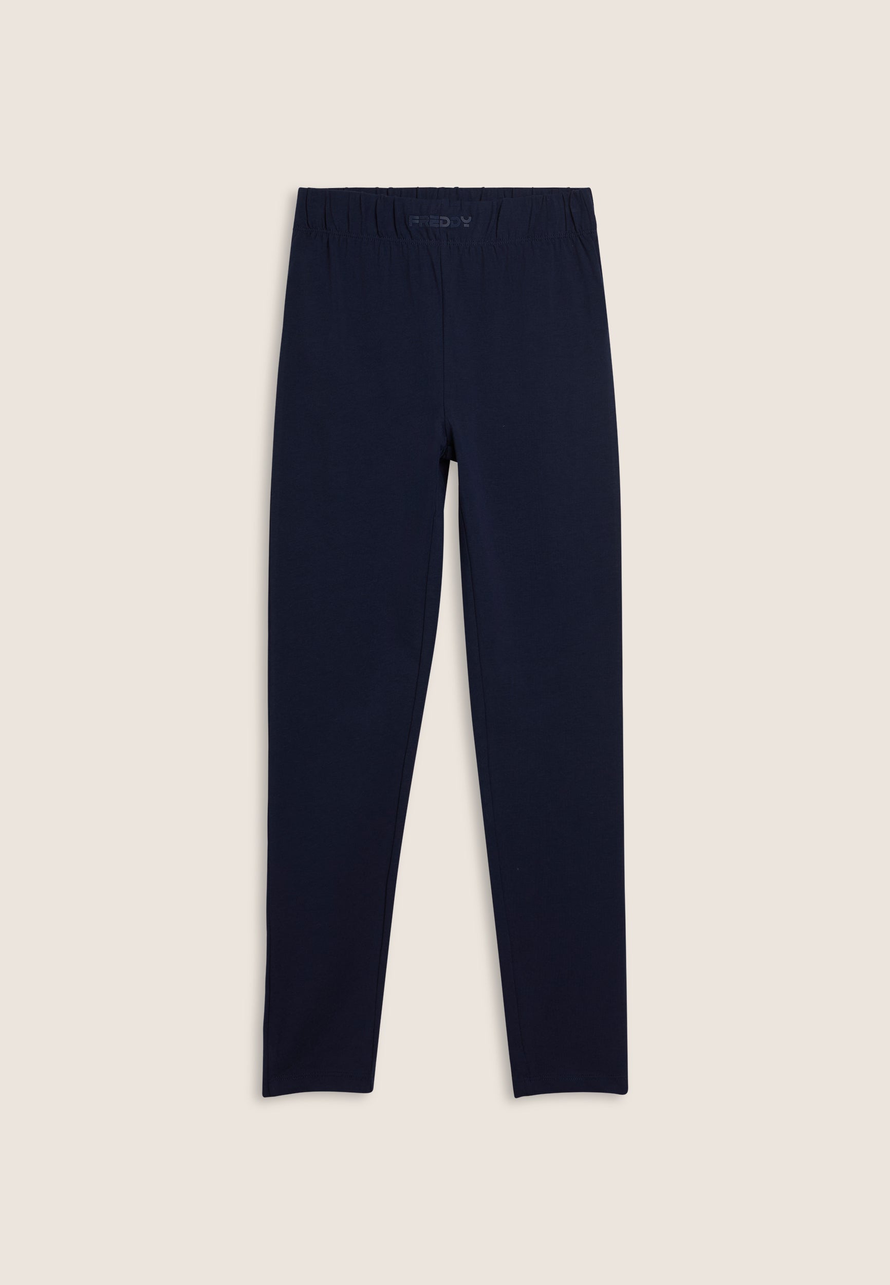 freddy-leggings-bambina-in-cotone-elasticizzato-con-logo-tono-su-tono image 4