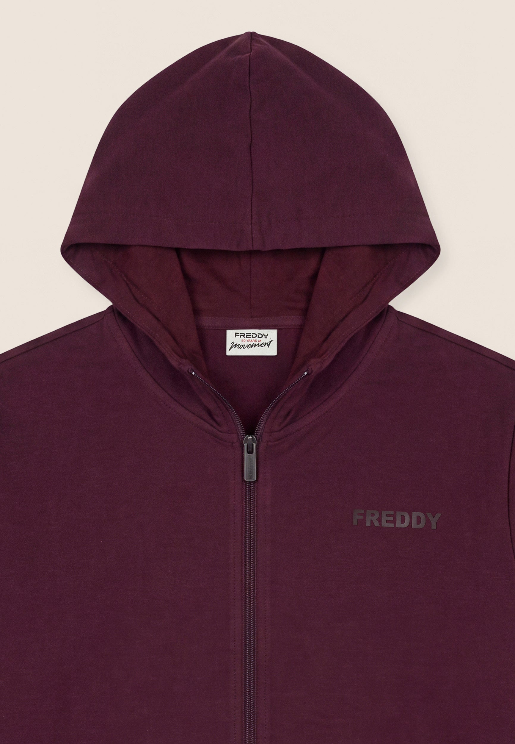 freddy-felpa-uomo-in-felpa-garzata-tecnica-con-cappuccio-e-zip image 3