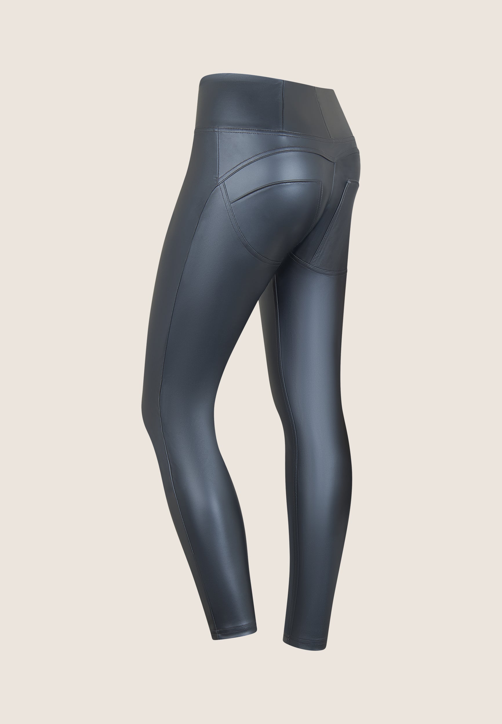 freddy-pantaloni-wr-up-7-8-donna-vita-alta-similpelle-metallizzata-superskinny image 7