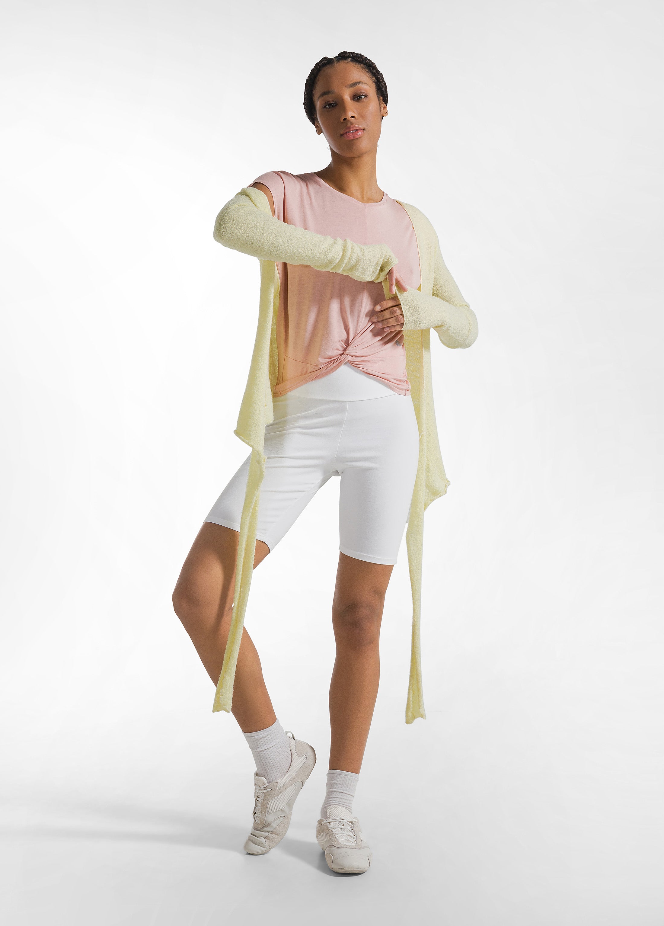 deha-t-shirt-in-viscosa-con-nodo-rosa image 4