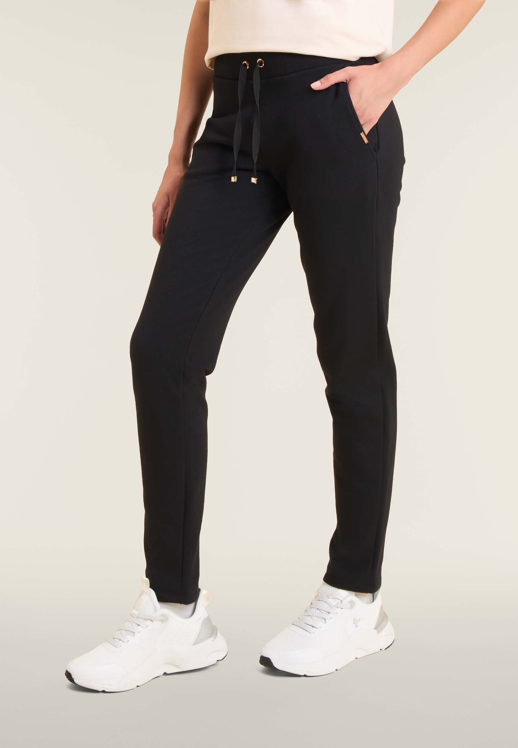 freddy-pantaloni-donna-dritti-in-felpa-garzata-modal-elasticizzata image 1