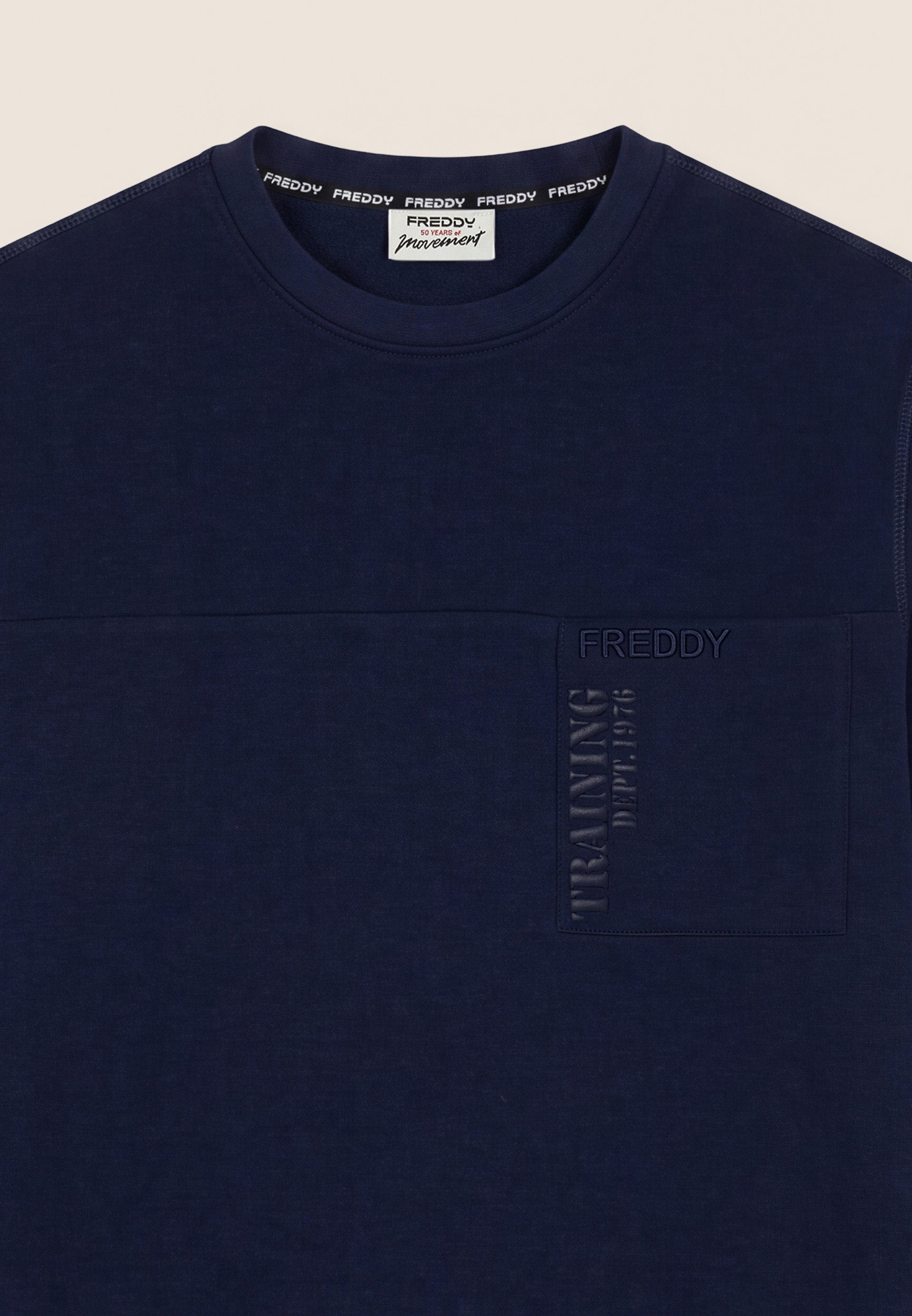 freddy-felpa-girocollo-uomo-regular-fit-in-felpa-garzata image 3