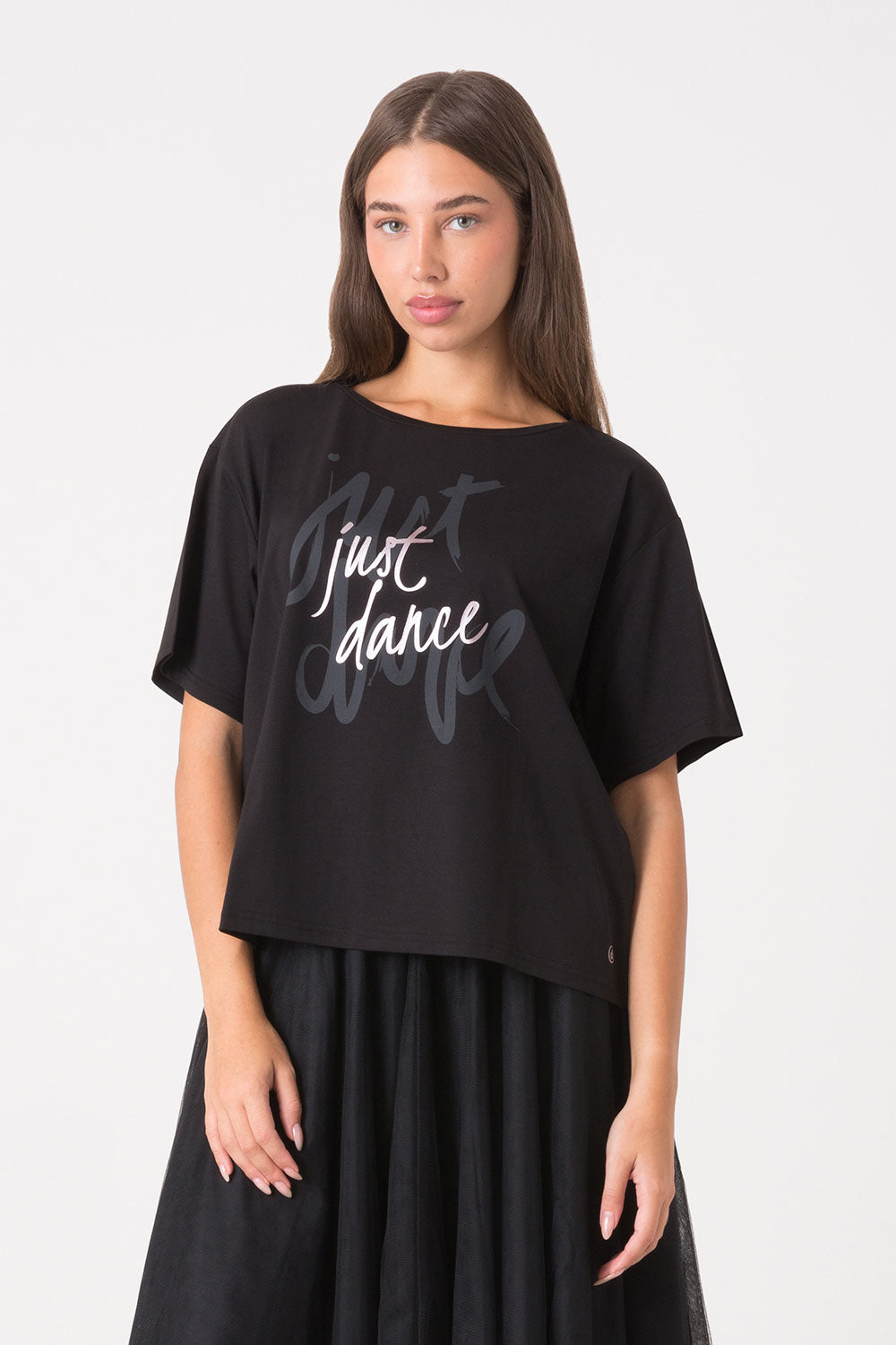 dimensione-danza-t-shirt-over-con-stampa-tono-su-tono-donna image 1