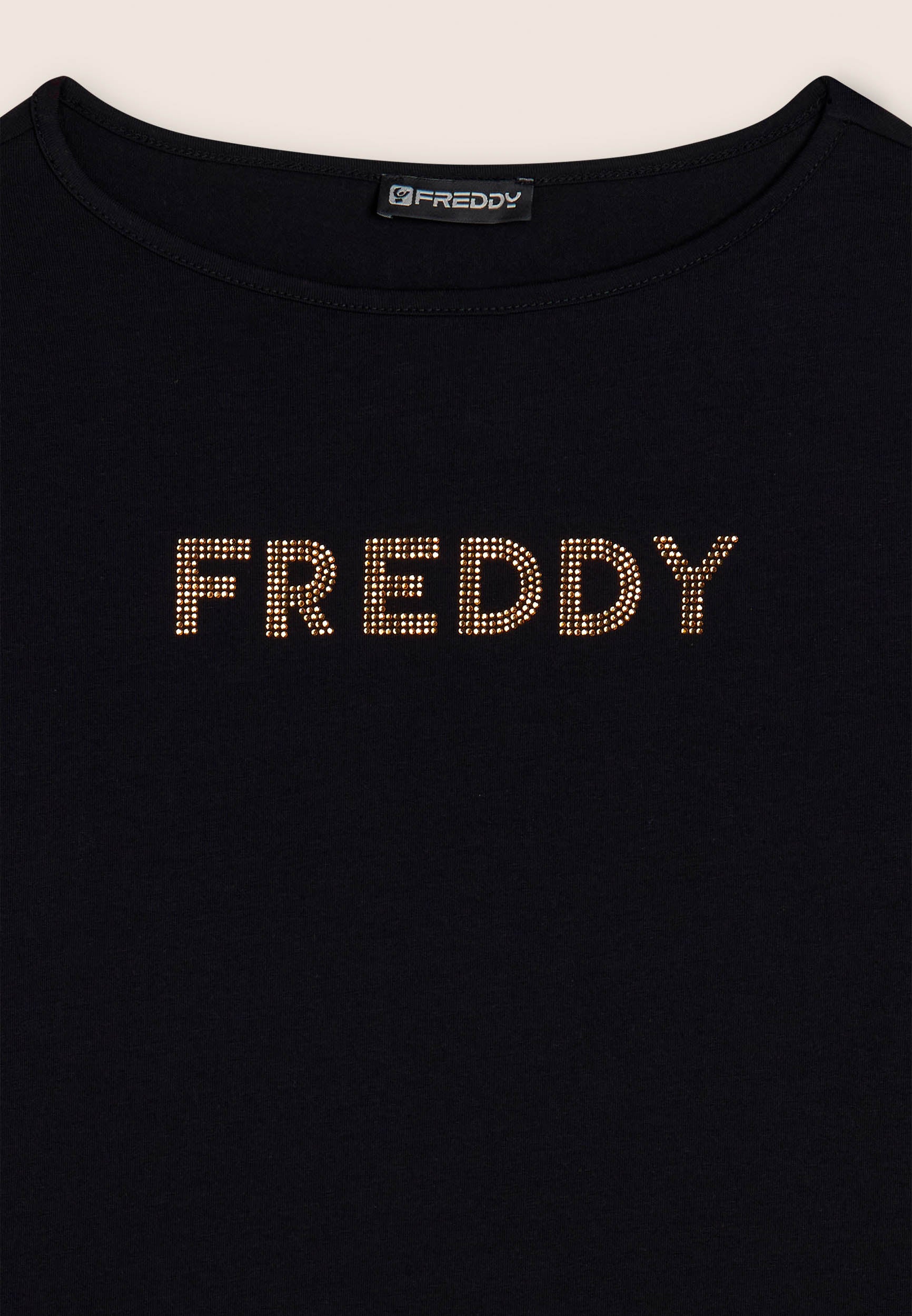 freddy-t-shirt-a-maniche-lunghe-in-jersey-con-logo-freddy-in-strass image 6