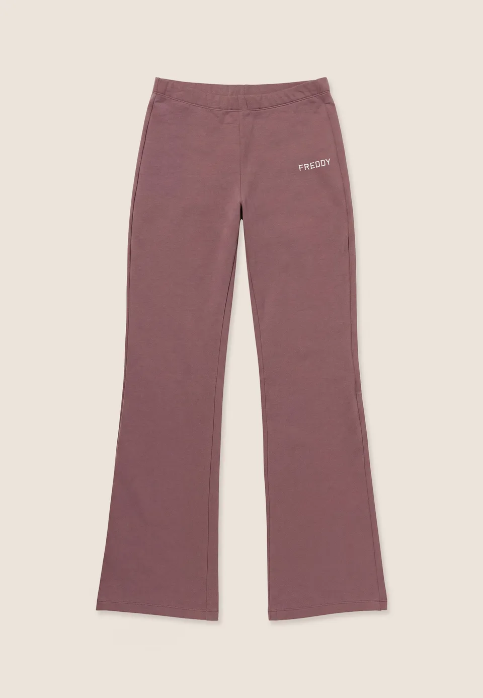 freddy-pantaloni-sportivi-donna-slim-flare-in-felpa-garzata image 1