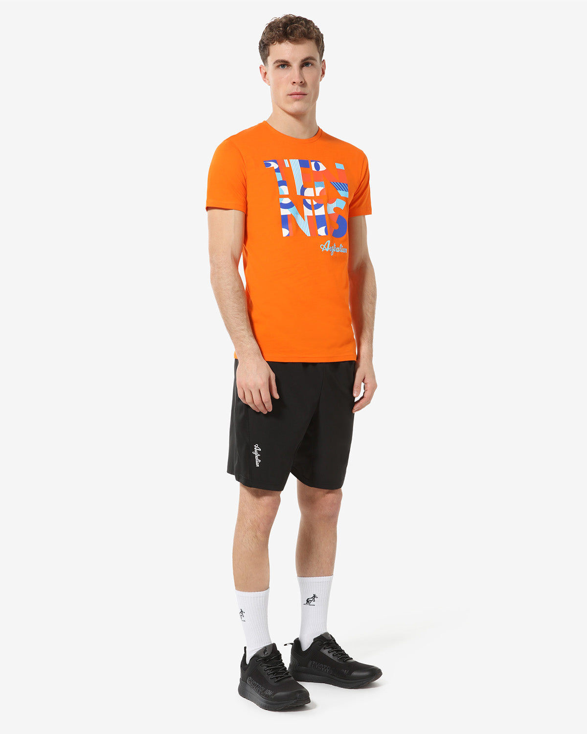 australian-tennis-geometry-t-shirt-teuts0063-t-shirt-tennis-cotone-arancio-acces image 2