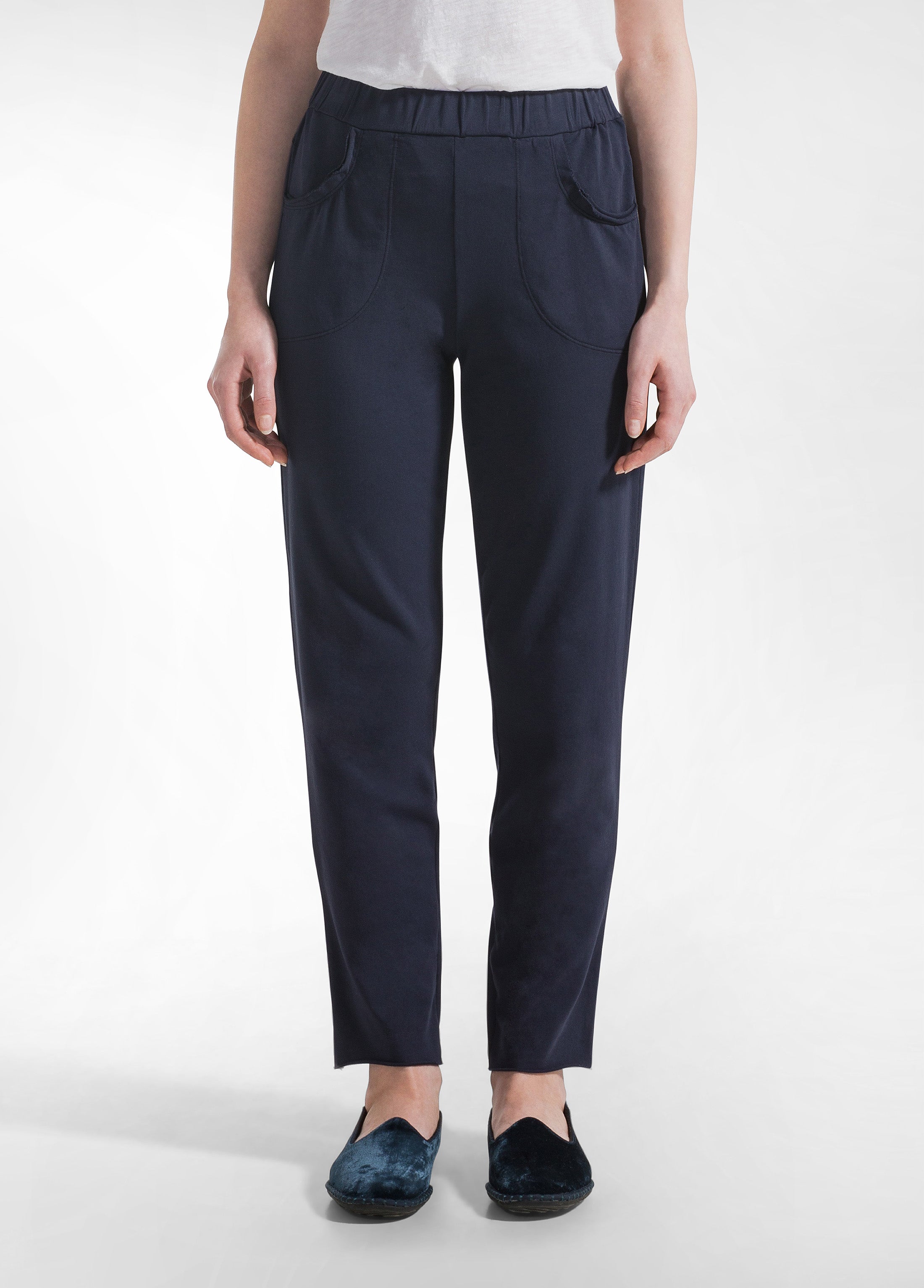deha-pantaloni-slim-fit-in-cotone-stretch-blu image 4