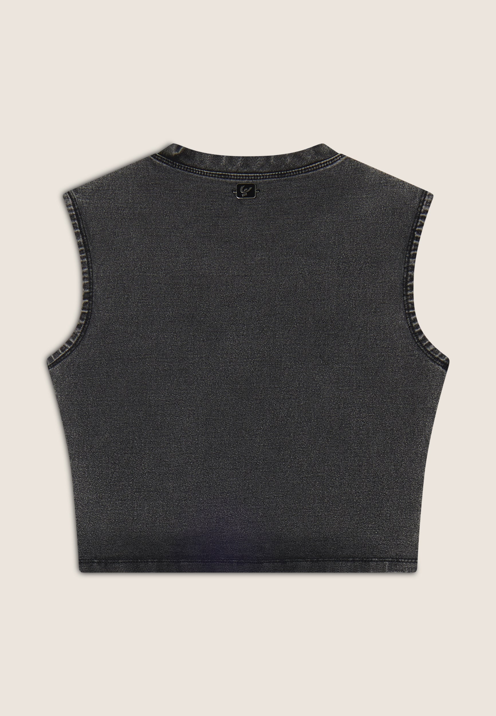 freddy-top-cropped-effetto-denim-con-decoro-spalle image 7