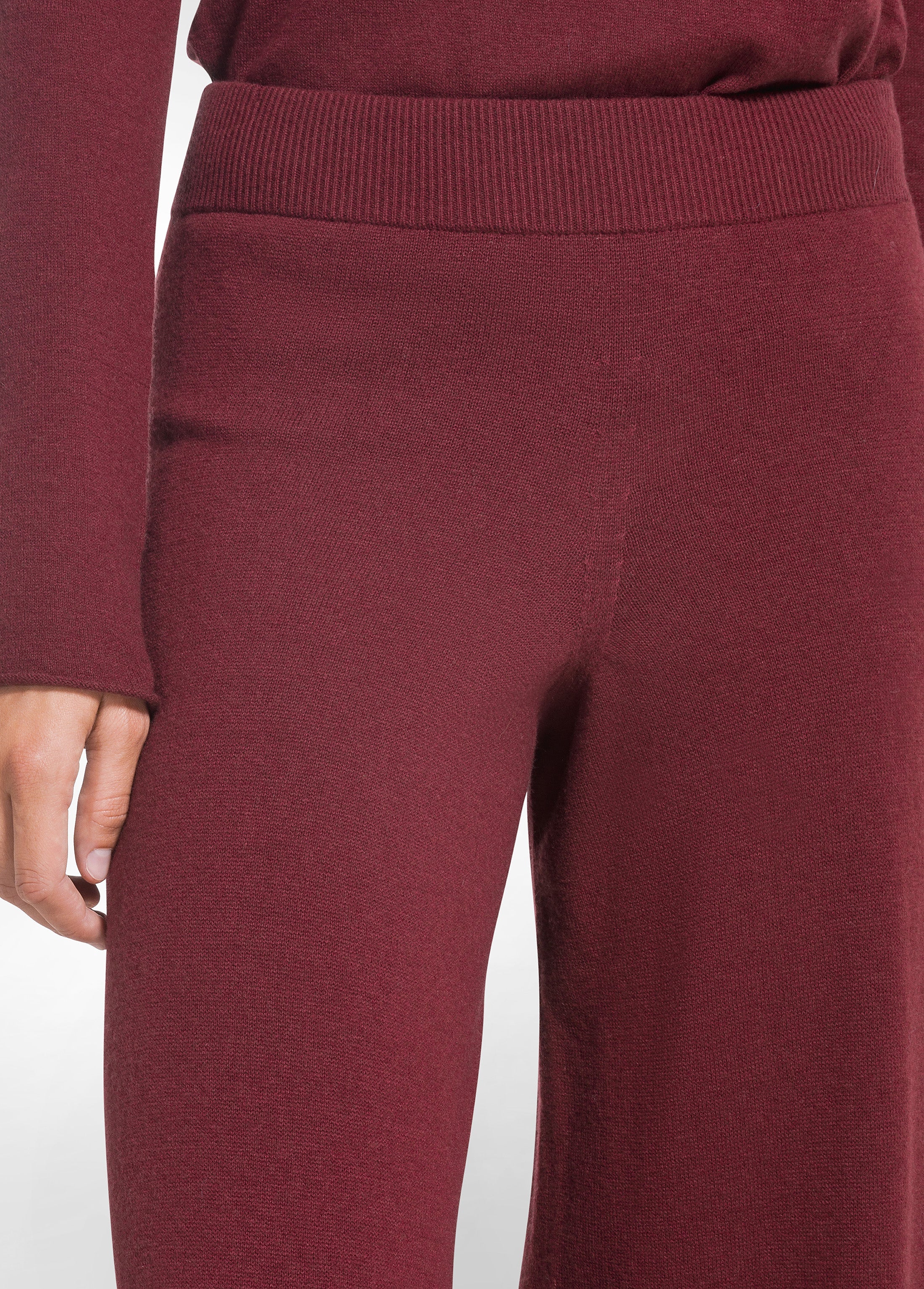 deha-pantaloni-d52716-in-lana-leggera-gamba-ampia-rosso image 4