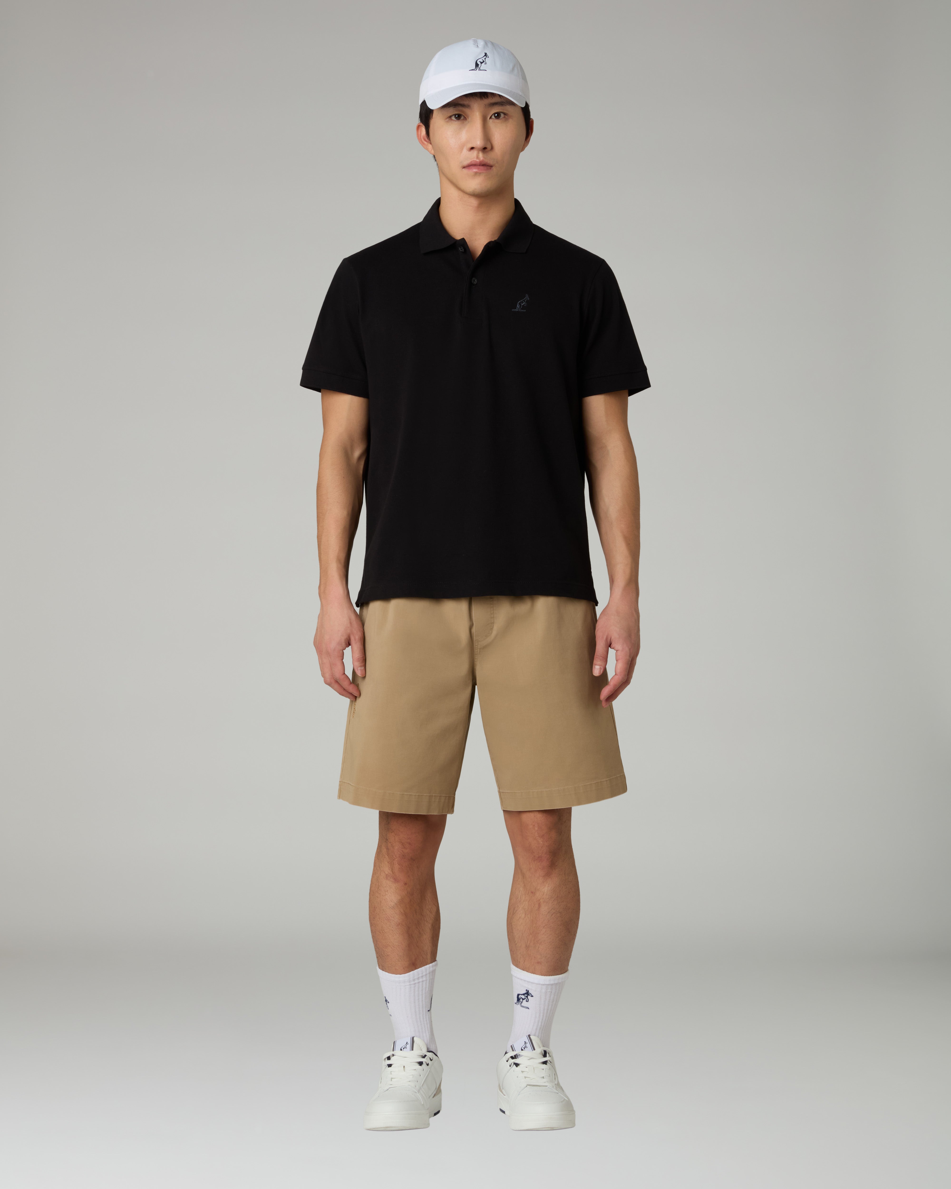 australian-easy-polo-in-piquet-elasticizzato-nero-made-in-italy image 2