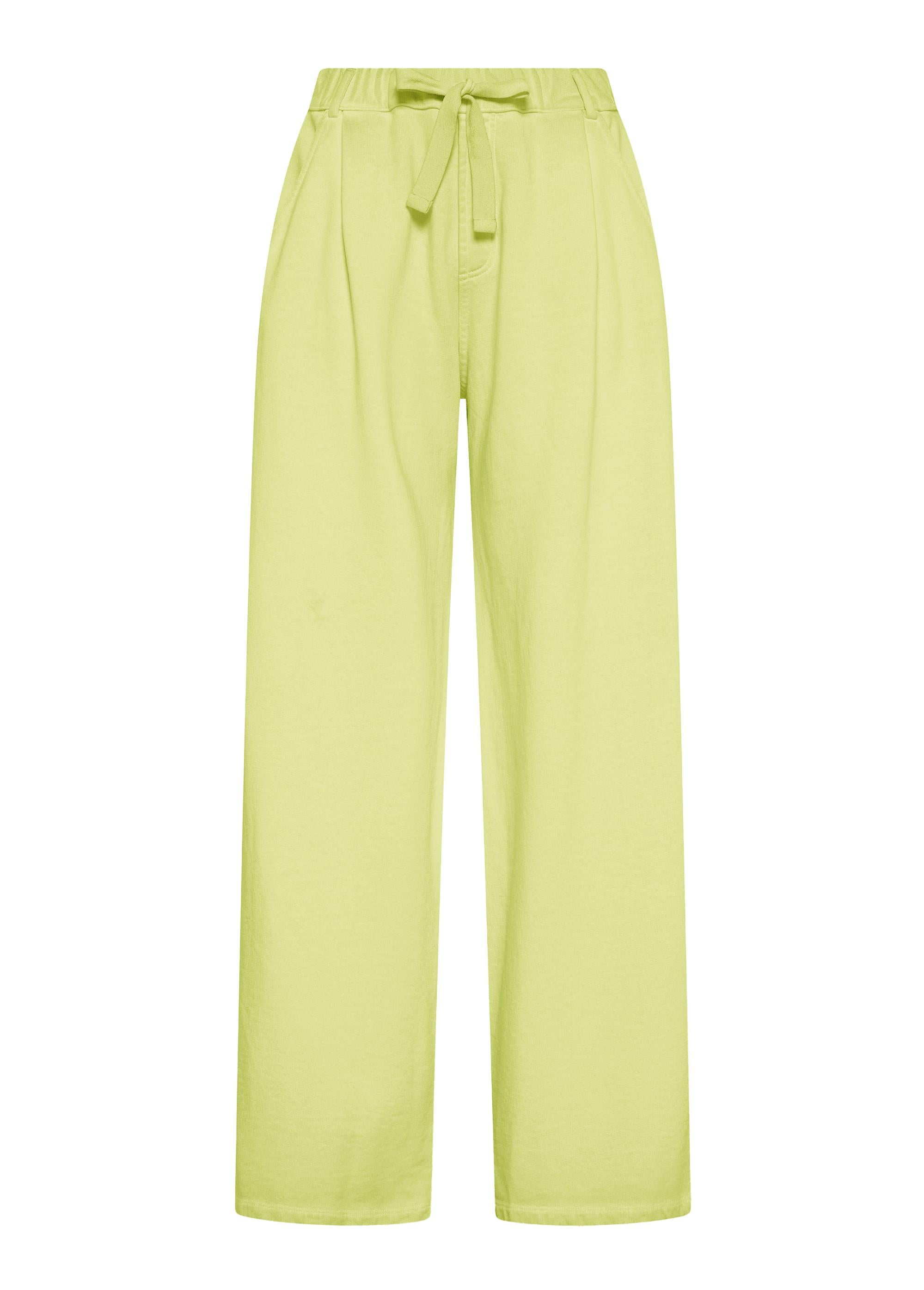deha-d42798-pantaloni-wide-leg-effetto-sfumato-giallo image 1