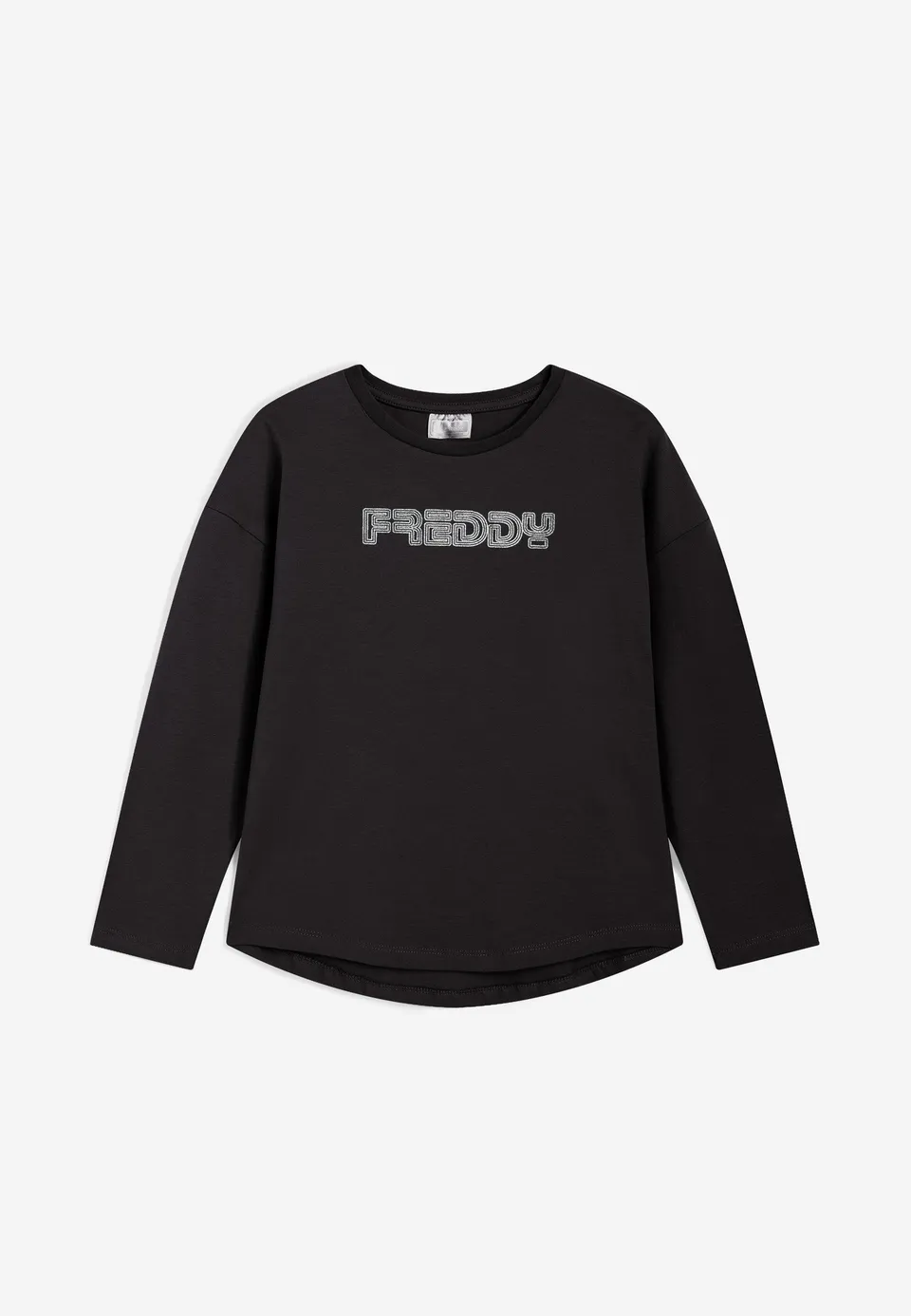 freddy-wr-up-t-shirt-manica-lunga-bambina-ragazza-con-logo-argentato image 1