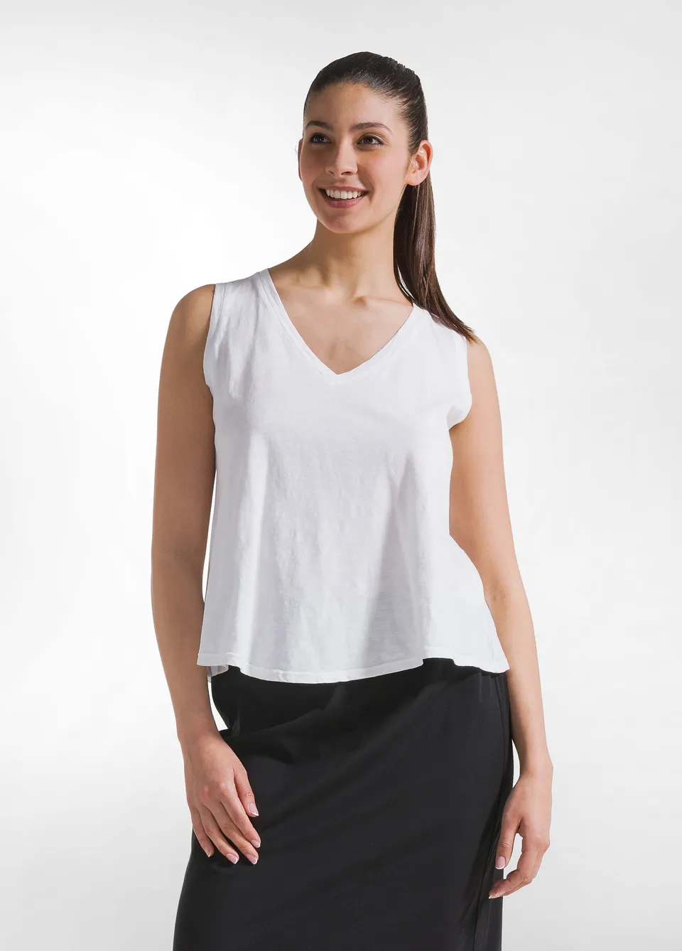 deha-d42510-top-fluido-in-jersey-fiammato-bianco image 1