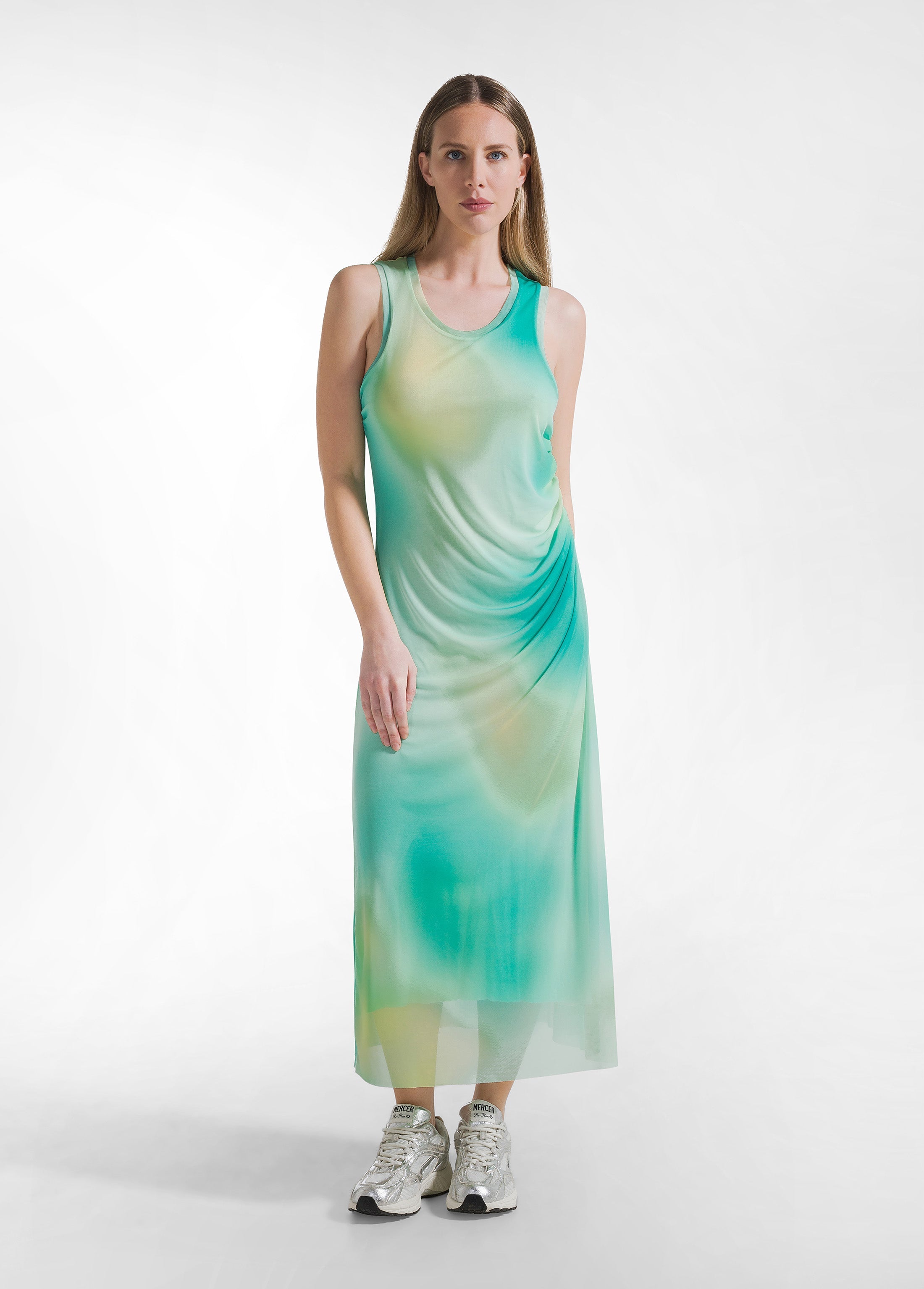 deha-abito-lungo-in-tulle-allover-blu image 2