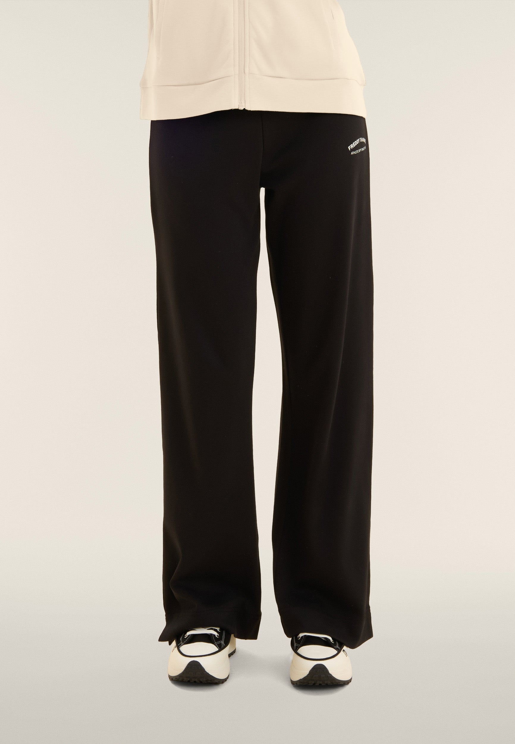 freddy-tuta-donna-con-zip-e-collo-alto-pantaloni-wide-leg-in-cotone image 4