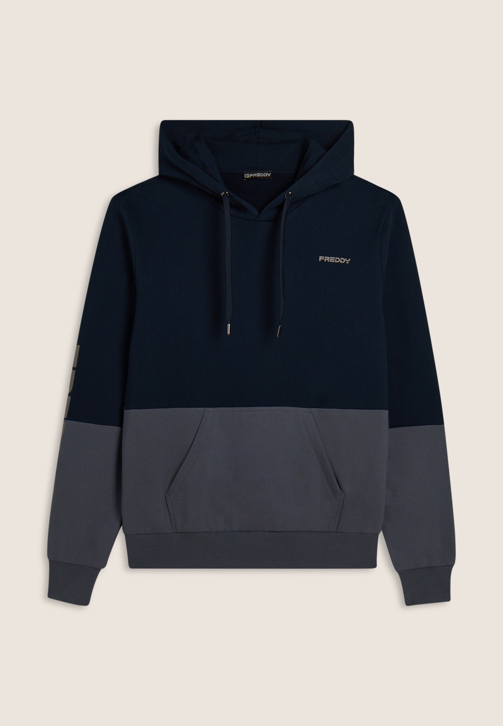 freddy-felpa-uomo-colour-block-cappuccio-jersey-cotone image 8