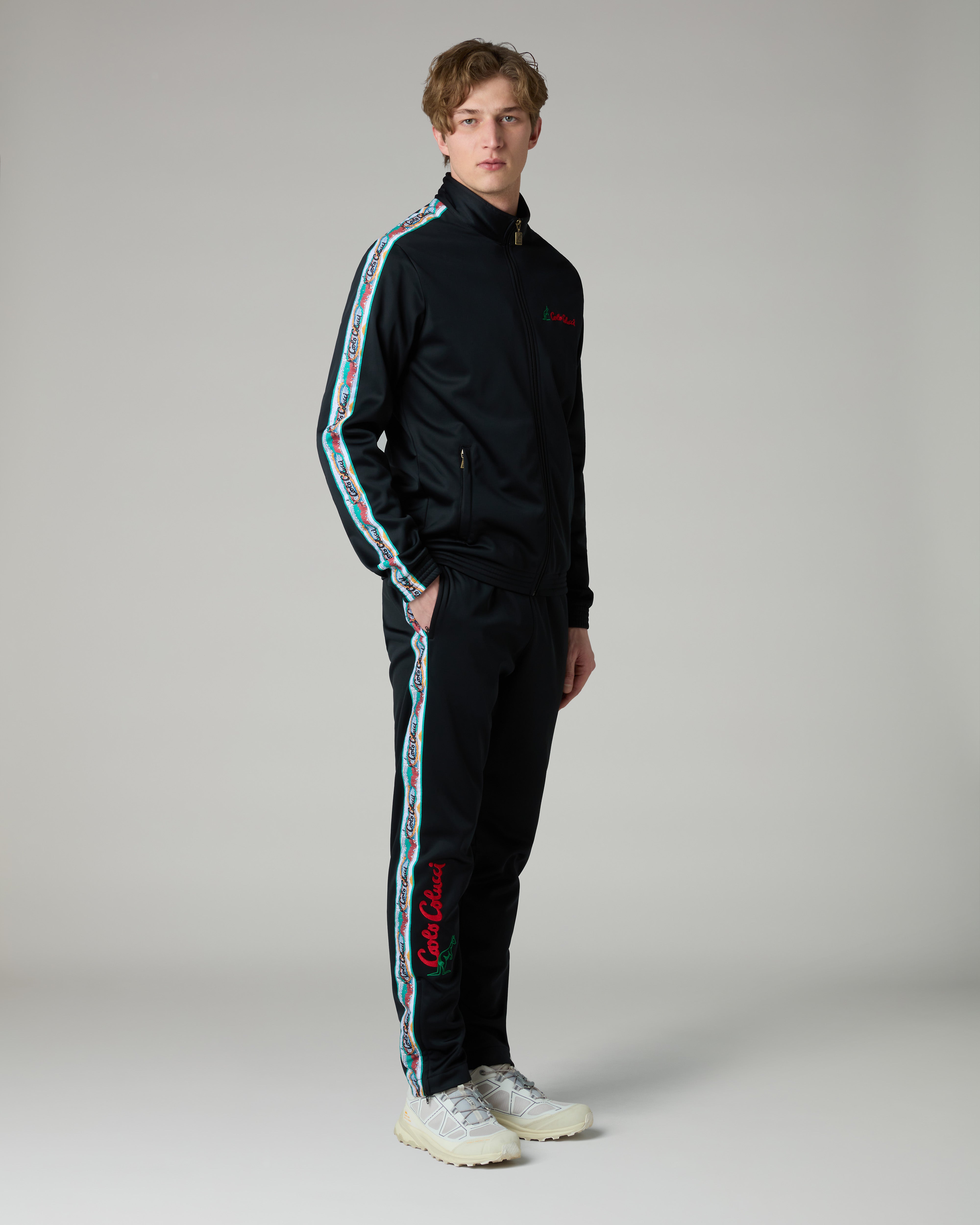 australian-x-carlo-colucci-color-tape-track-pant-nero-slim image 2