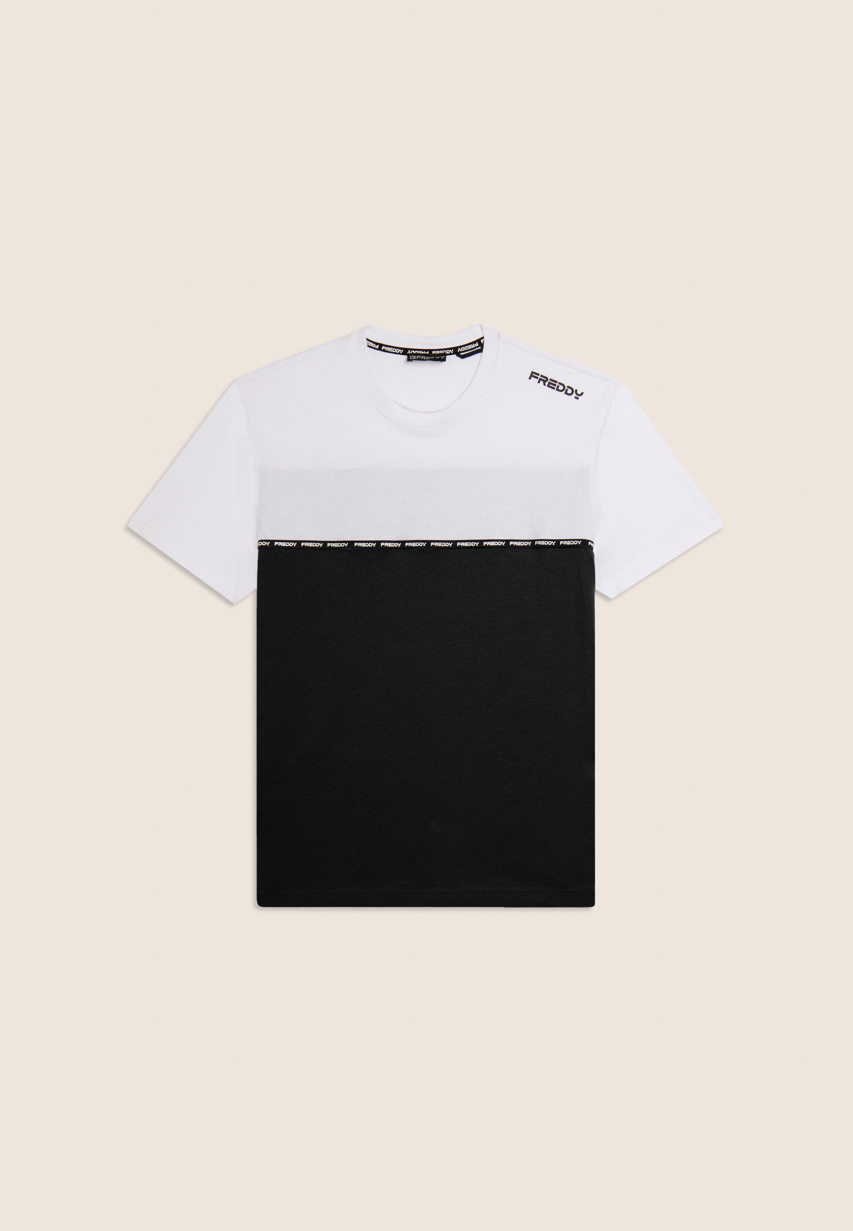 freddy-t-shirt-colour-block-con-inserto-logato-uomo image 7