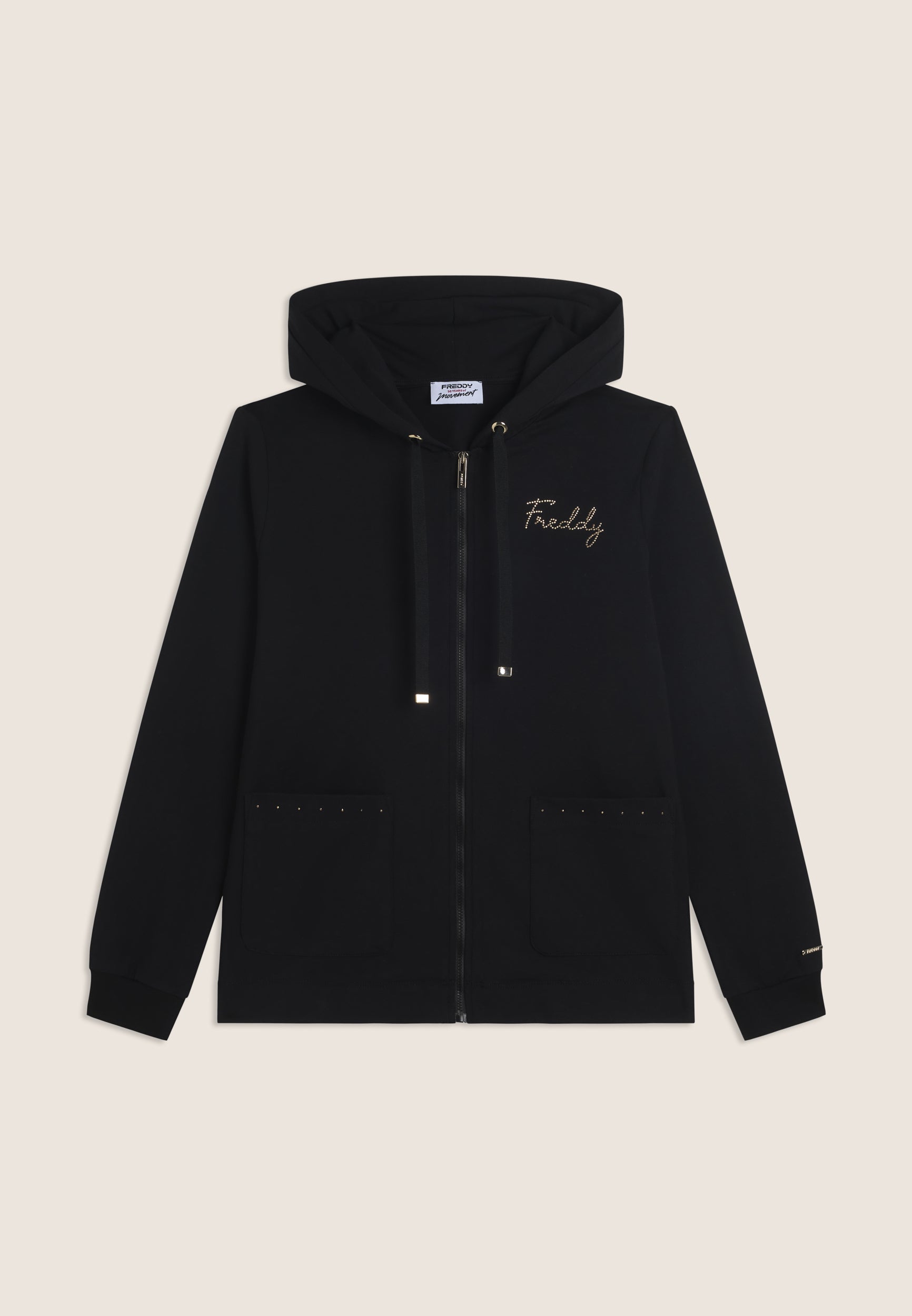 freddy-felpa-con-cappuccio-zip-e-spacchi-animalier image 5